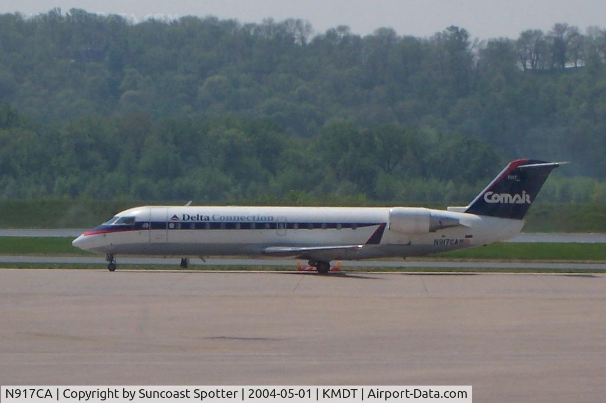 N917CA, 1993 Canadair CRJ-100ER (CL-600-2B19) C/N 7017, Comair Flight 5581 from Harrisburg to Atlanta