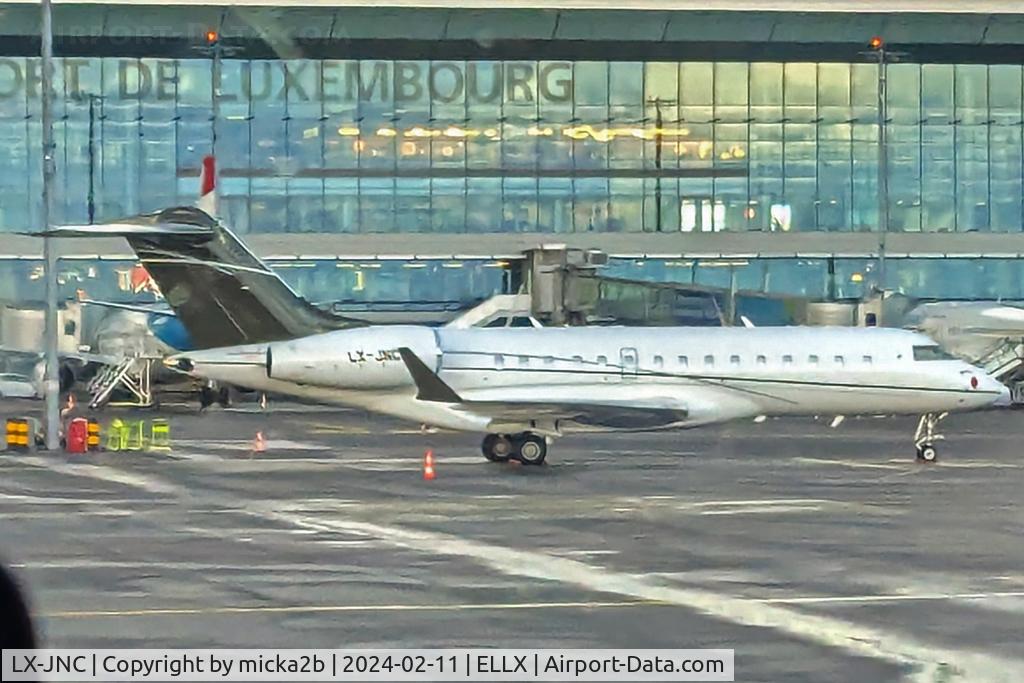 LX-JNC, 2007 Bombardier BD-700-1A10 Global Express C/N 9237, Parked