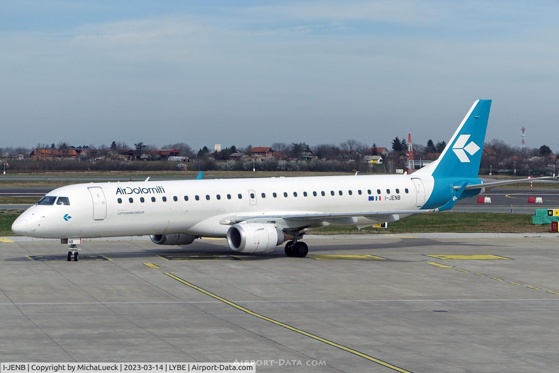 I-JENB, 2009 Embraer 195LR (ERJ-190-200LR) C/N 320, At Nikola Tesla Airport