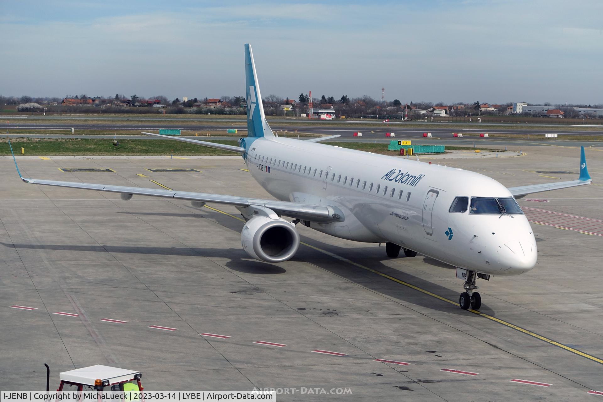 I-JENB, 2009 Embraer 195LR (ERJ-190-200LR) C/N 320, At Nikola Tesla Airport