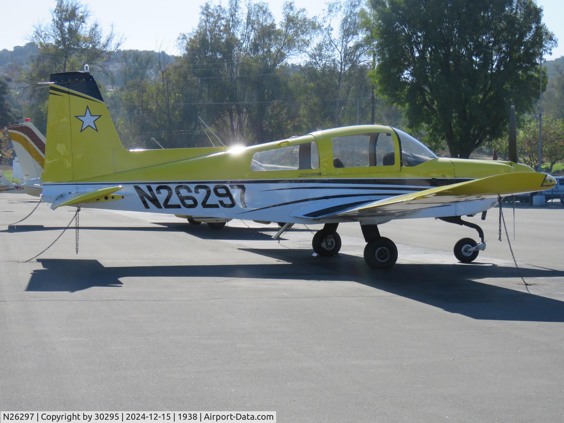 N26297, 1977 Grumman American AA-5A Cheetah C/N AA5A0510, Parked