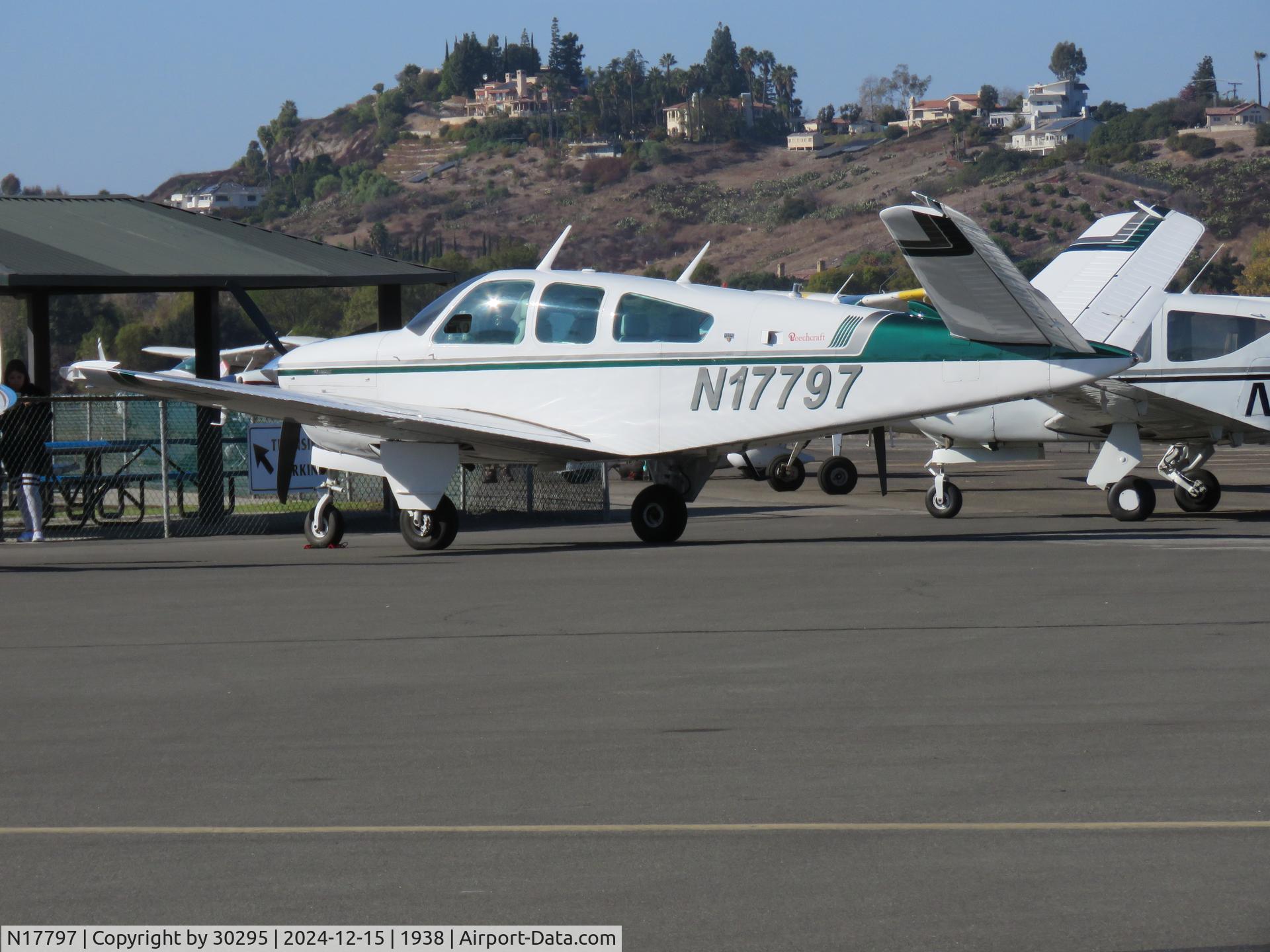 N17797, 1977 Beech V35B Bonanza C/N D-10010, Parked