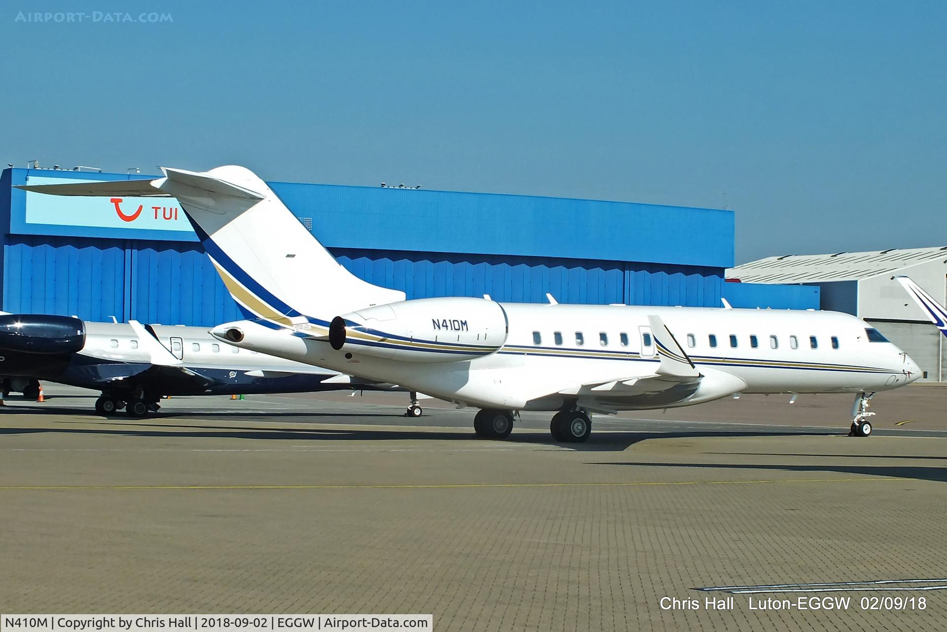 N410M, 2015 Bombardier BD-700-1A10 Global Express C/N 9689, Luton