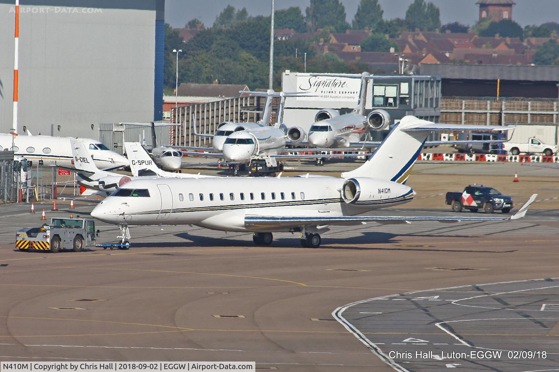 N410M, 2015 Bombardier BD-700-1A10 Global Express C/N 9689, Luton