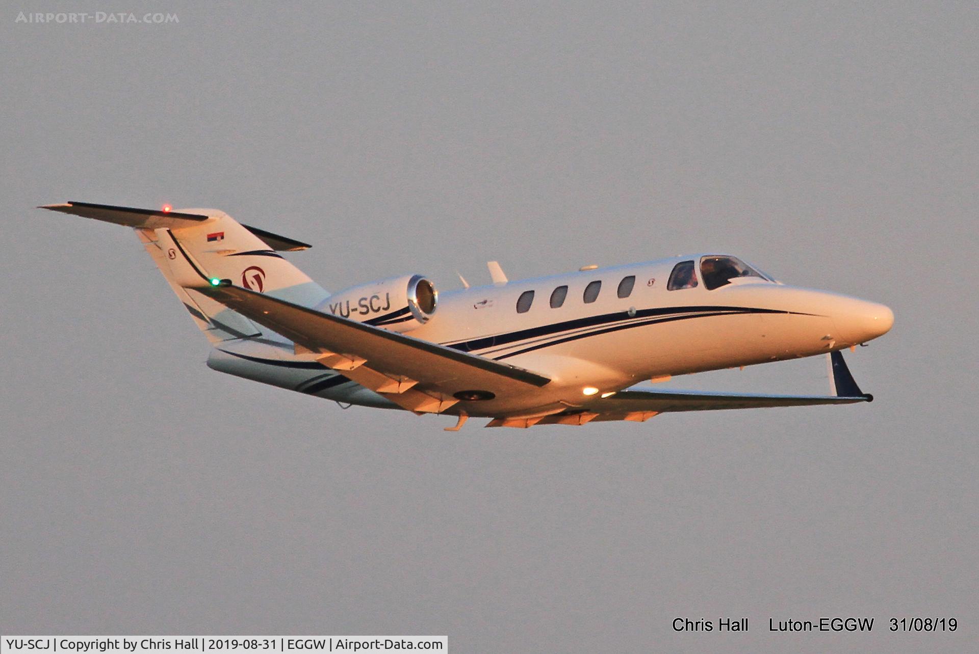 YU-SCJ, 1996 Cessna 525 CitationJet C/N 525-0143, Luton