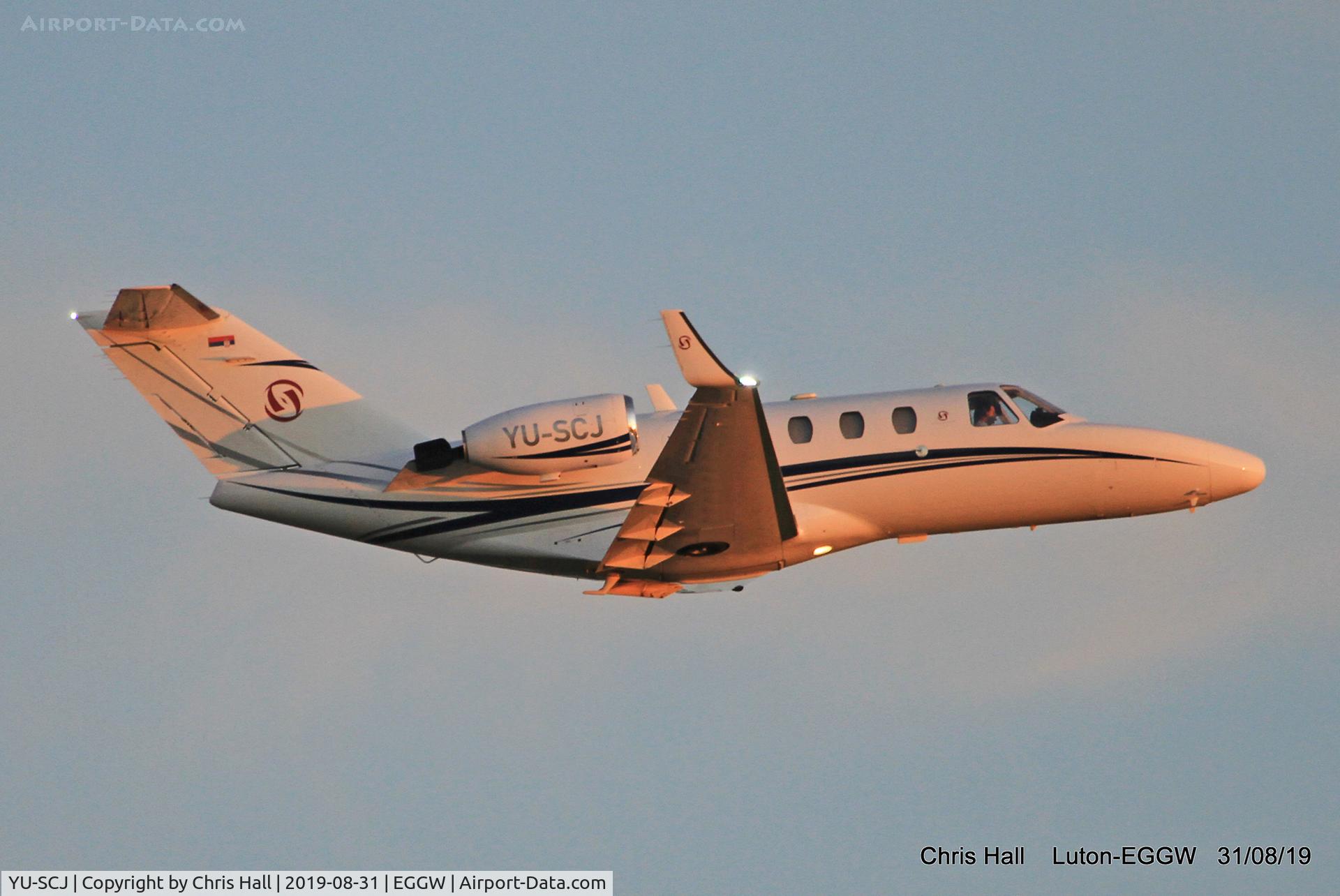 YU-SCJ, 1996 Cessna 525 CitationJet C/N 525-0143, Luton