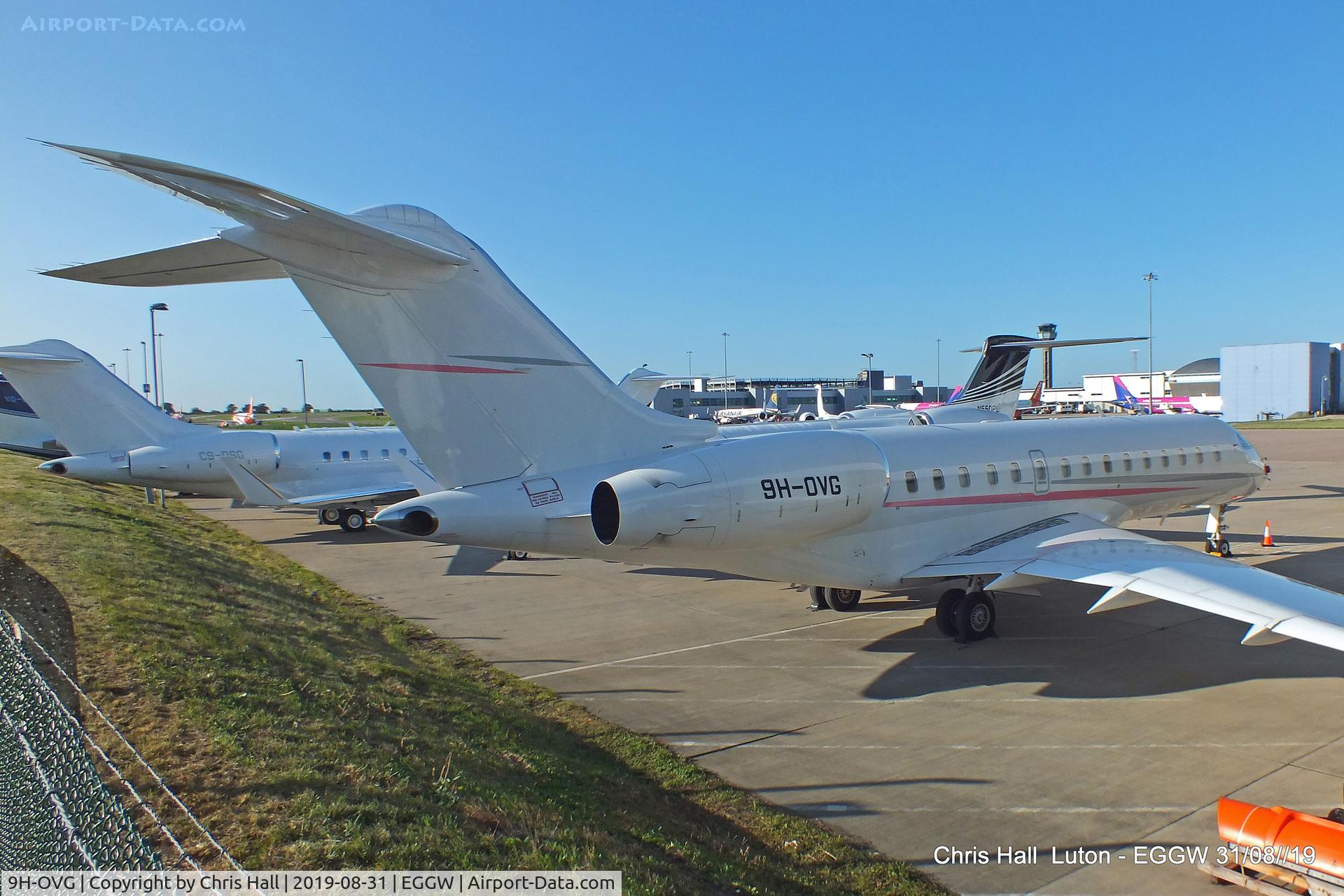 9H-OVG, 2014 Bombardier BD-700-1A10 Global 6000 C/N 9622, Luton