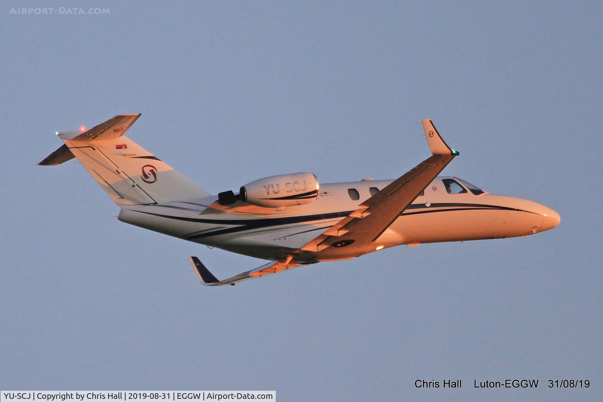 YU-SCJ, 1996 Cessna 525 CitationJet C/N 525-0143, Luton