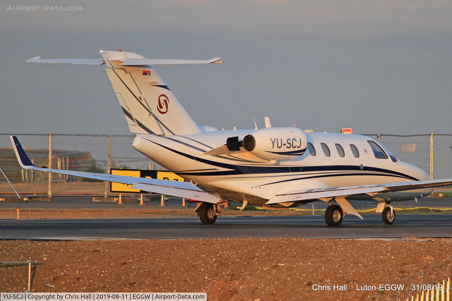 YU-SCJ, 1996 Cessna 525 CitationJet C/N 525-0143, Luton