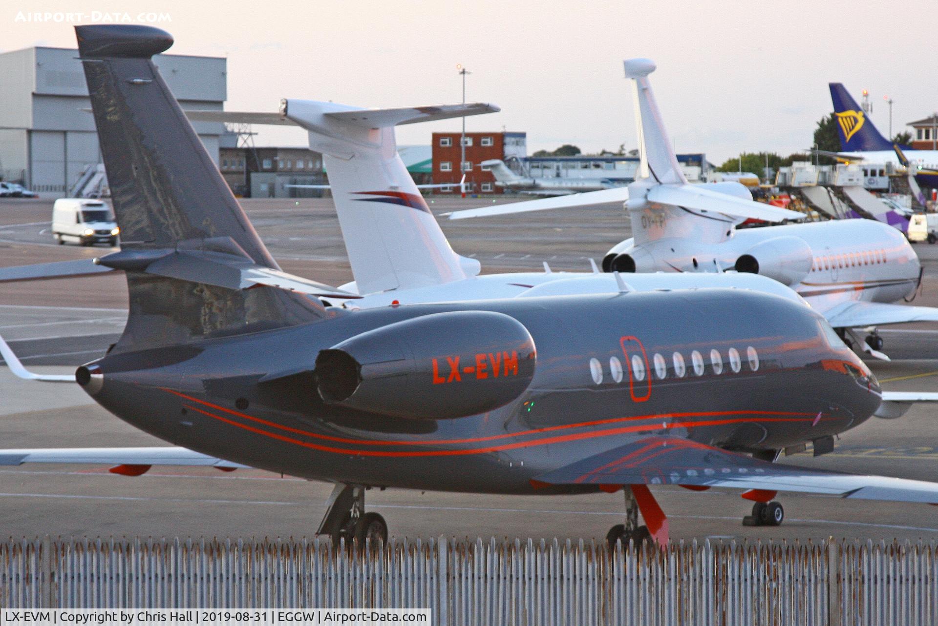 LX-EVM, 2008 Dassault Falcon 2000EX C/N 181, Luton