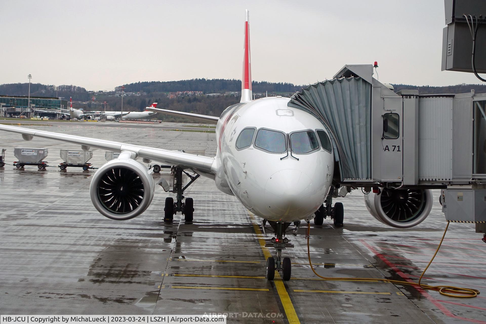 HB-JCU, 2021 Airbus A220-300 C/N 55110, At Kloten