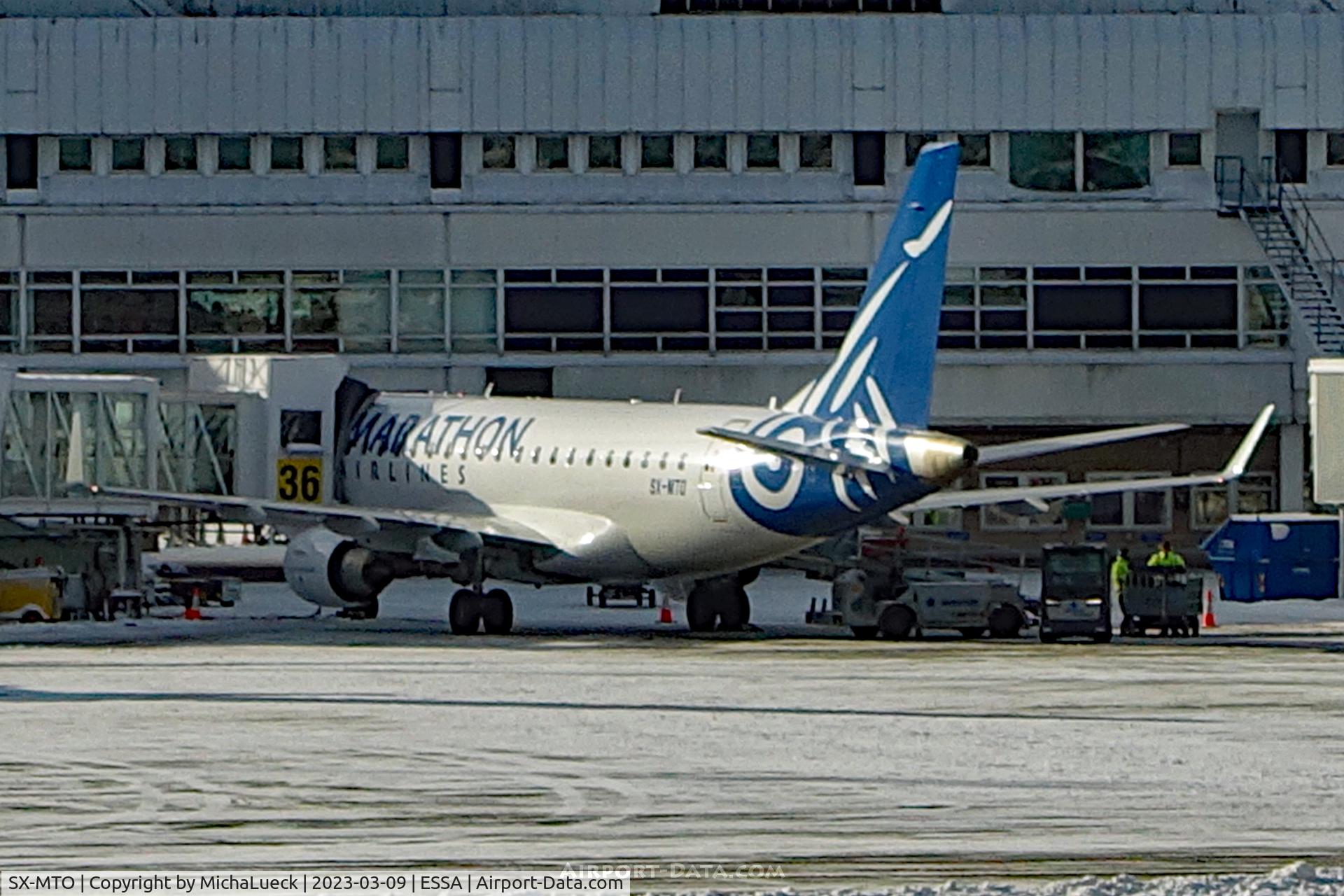 SX-MTO, 2012 Embraer 175LR (ERJ-170-200LR) C/N 17000347, At Arlanda