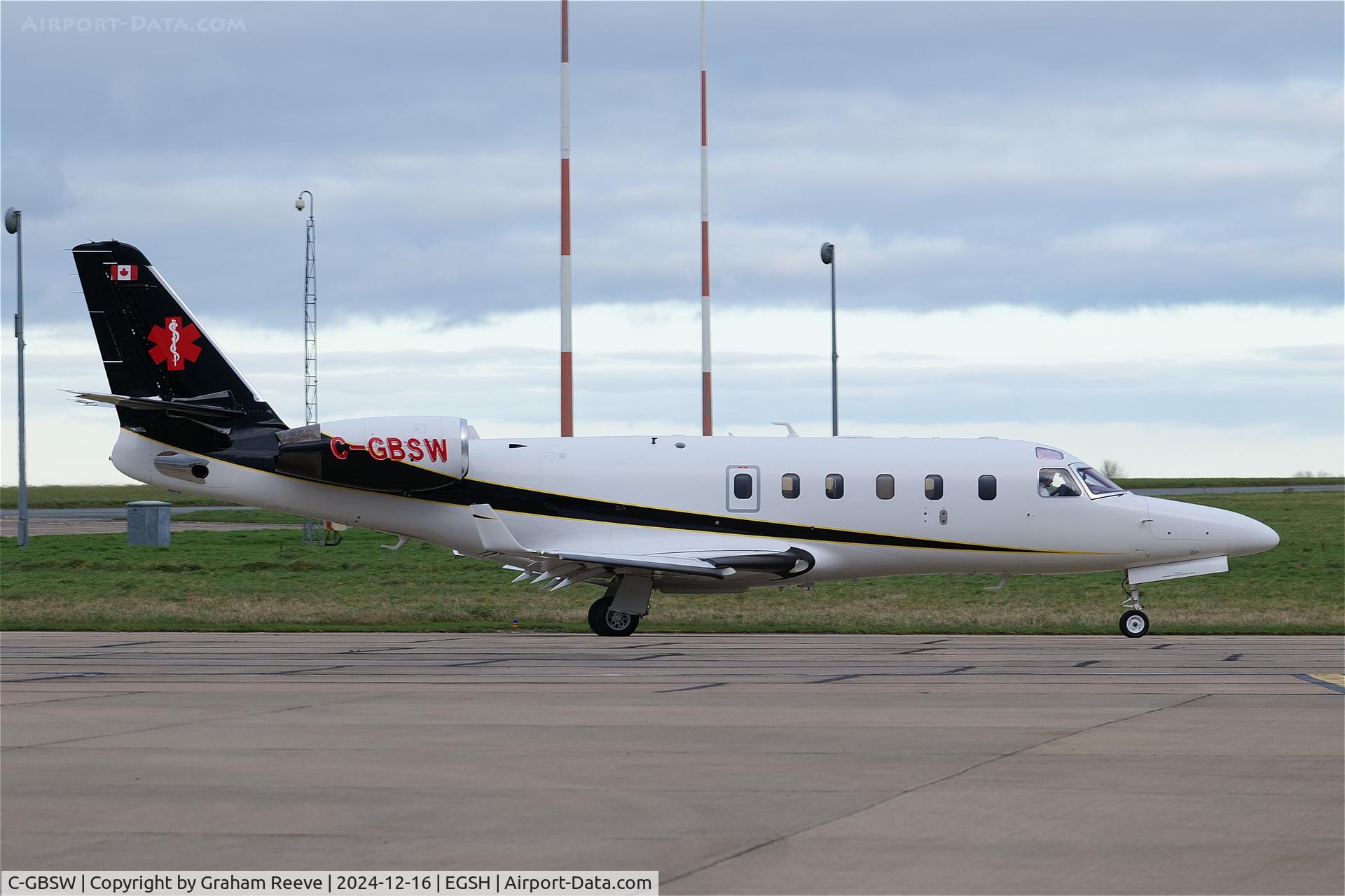 C-GBSW, 2001 Israel Aircraft Industries IAI-1125A Astra SPX C/N 130, Departing from Norwich.