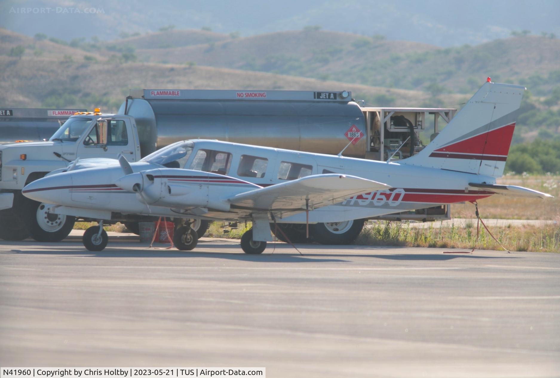 N41960, 1974 Piper PA-34-200 C/N 34-7450165, Parked at Tucson Airport, Az.