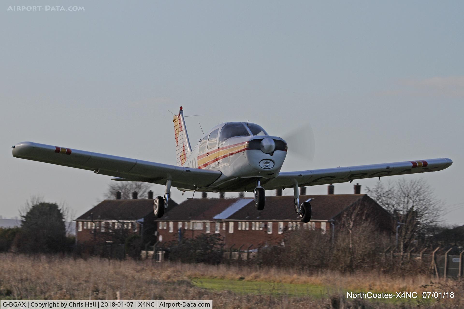G-BGAX, 1973 Piper PA-28-140 Cherokee C/N 28-7325409, North Coates