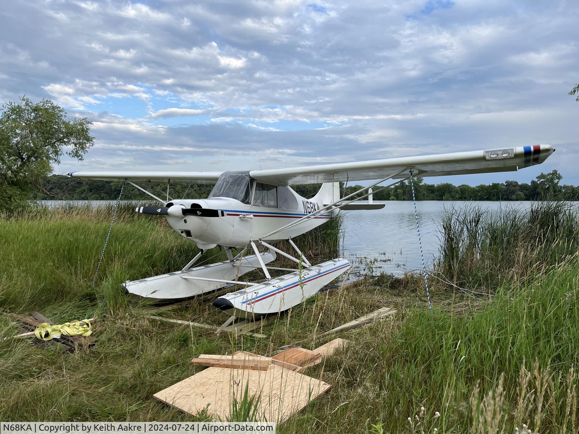 N68KA, 1959 Champion 7GC C/N 21, N68KA on Edo1800 floats