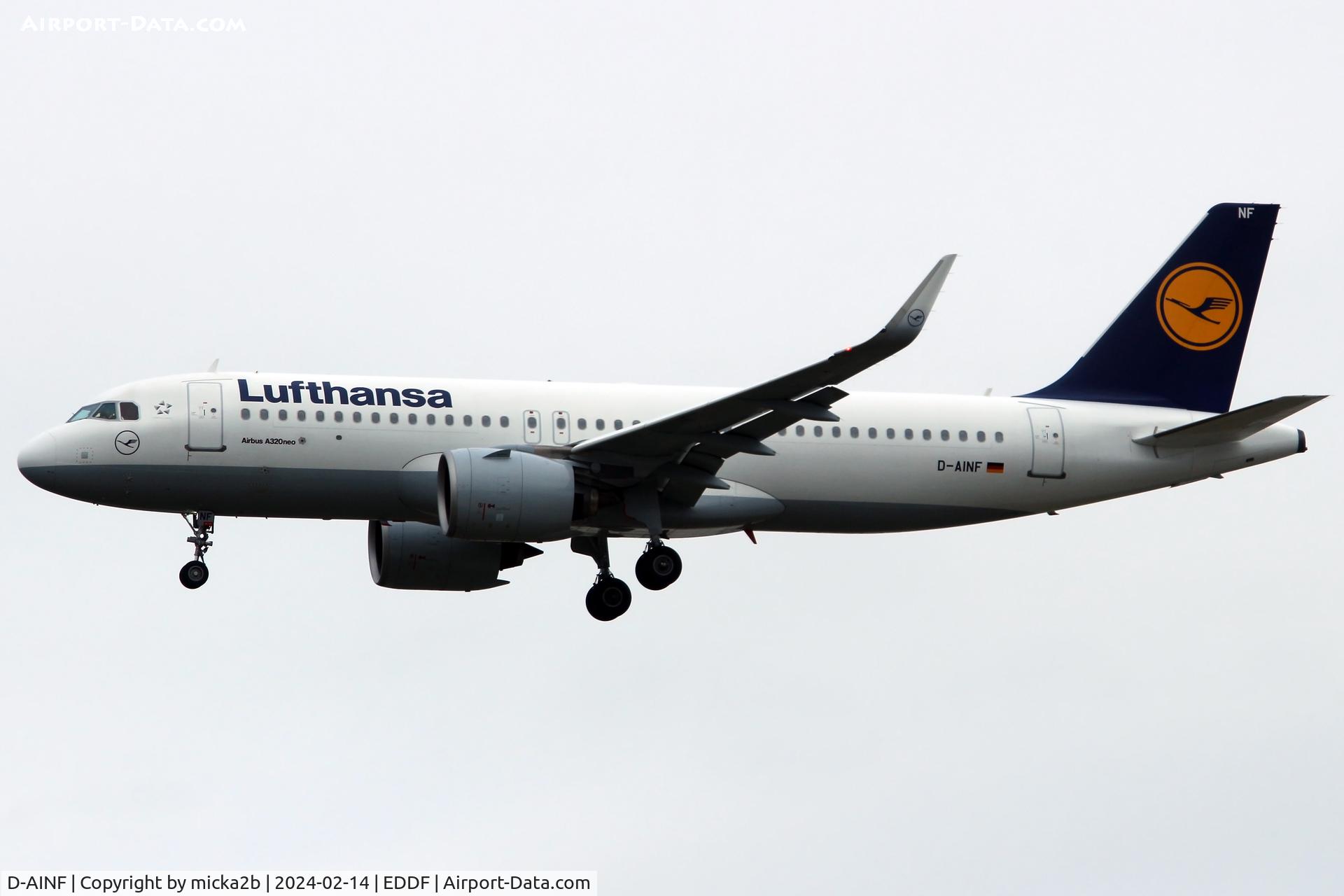 D-AINF, 2017 Airbus A320-271N C/N 7577, Landing