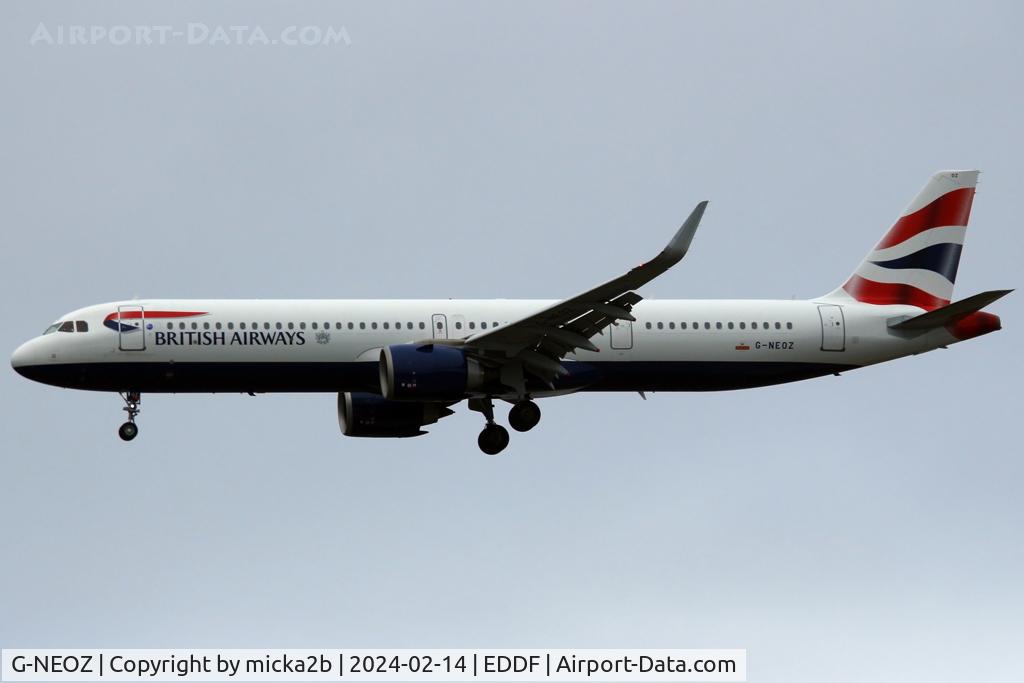 G-NEOZ, 2020 Airbus A321-251NX C/N 9123, Landing