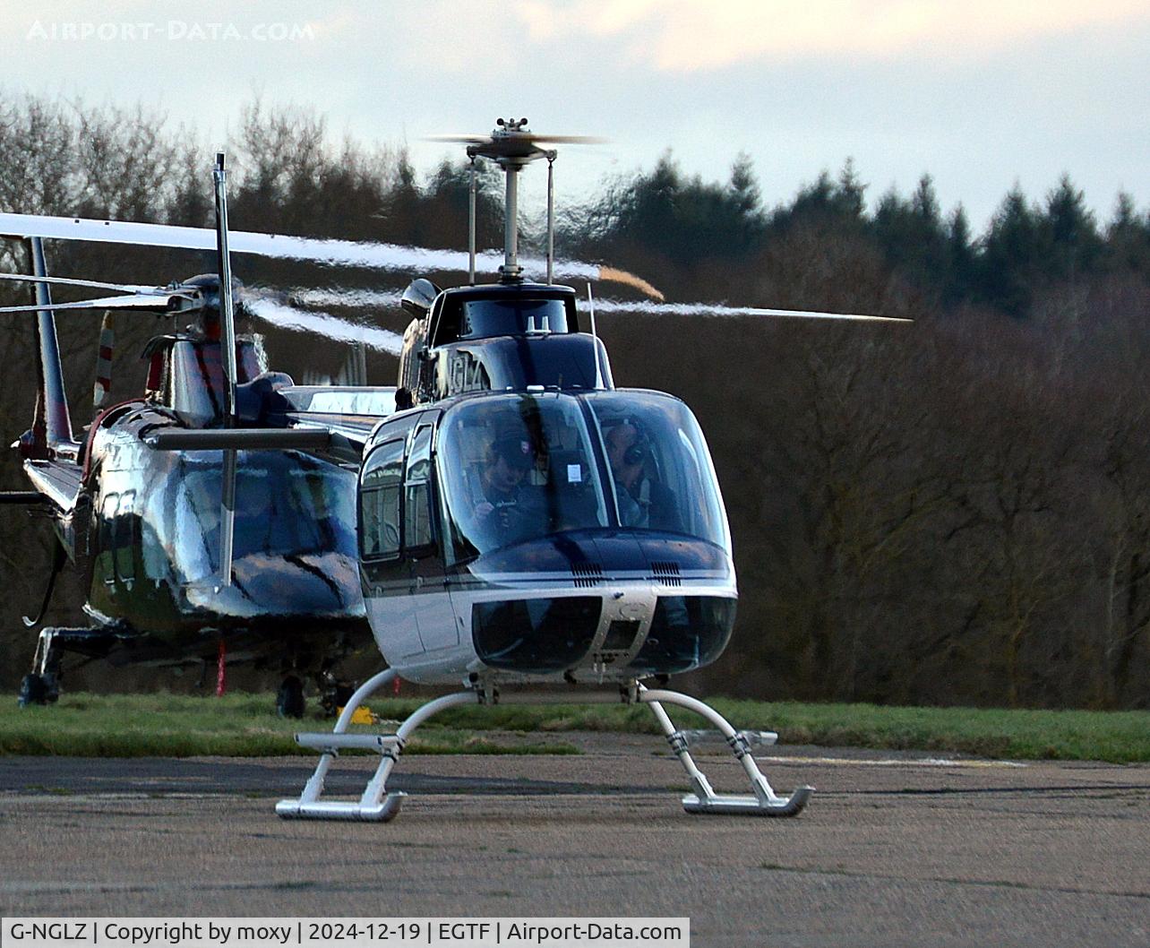 G-NGLZ, 1997 Bell 206B JetRanger III C/N 4466, Bell 206B Jet Ranger III at Fairoaks. Ex N206EE 