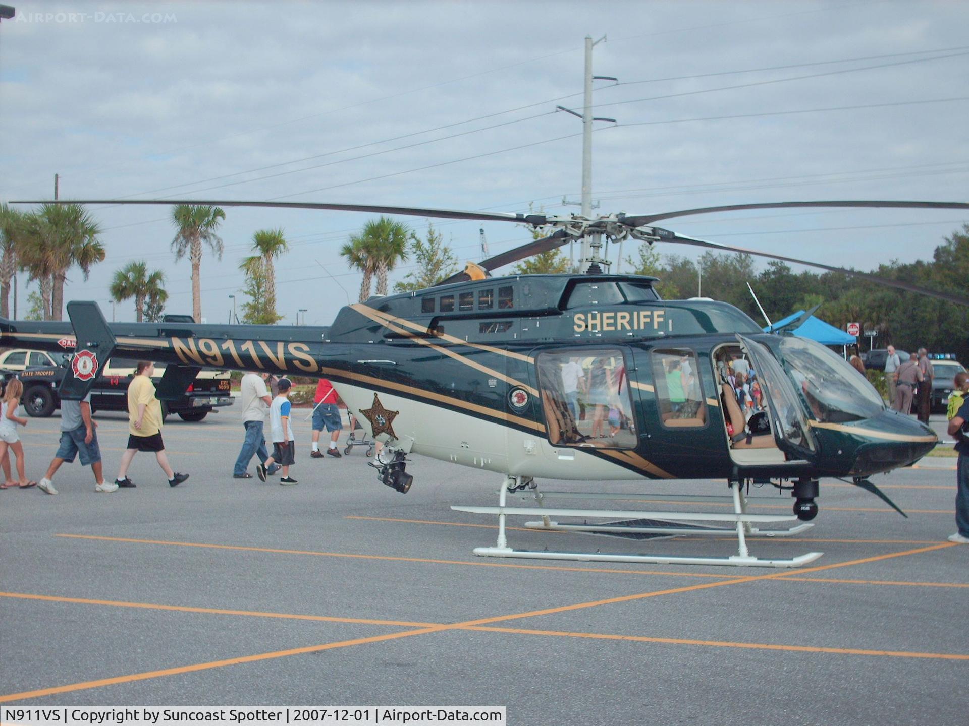 N911VS, 2005 Bell 407 C/N 53650, Sarasota Sheriff's Air One on display at the National Highway Safety Day