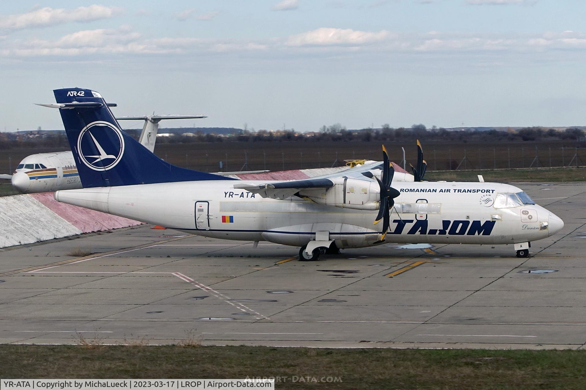 YR-ATA, 1997 ATR 42-500 C/N 566, Stored in Bucharest. In December that year it went on to interCaribbean