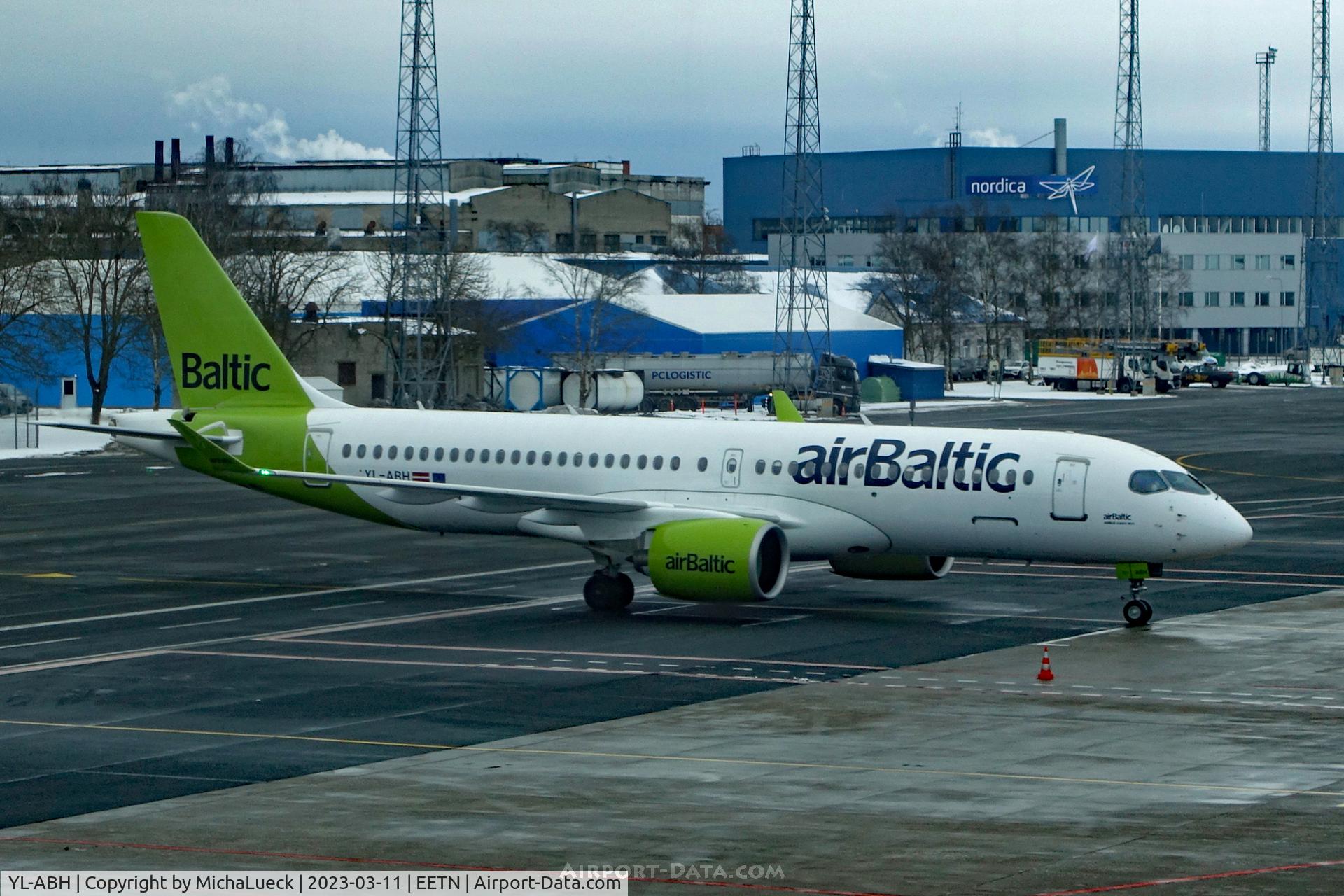 YL-ABH, 2022 Airbus A220-300 C/N 55162, At Tallinn