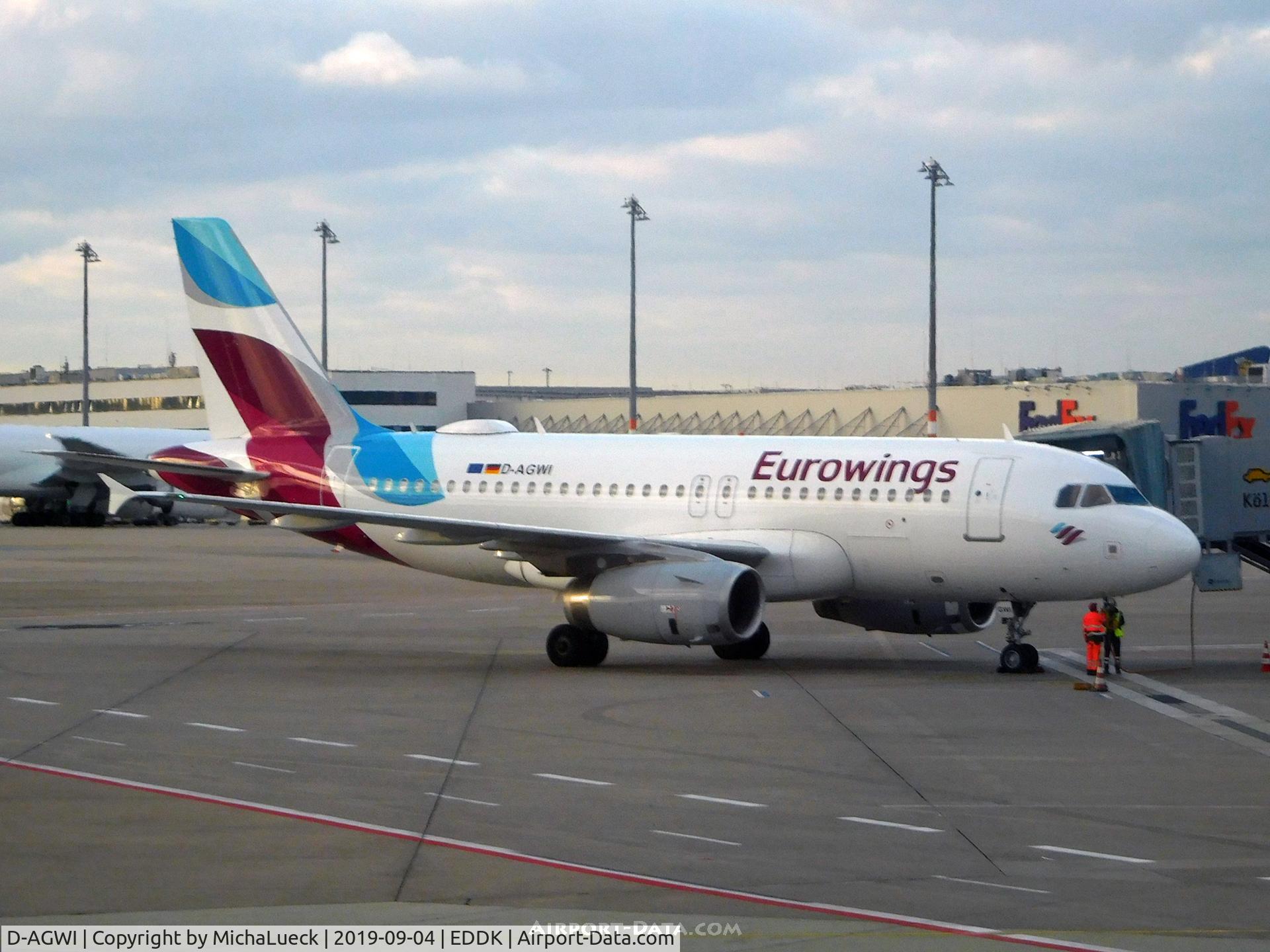 D-AGWI, 2008 Airbus A319-132 C/N 3358, At Cologne/Bonn Konrad Adenauer Airport