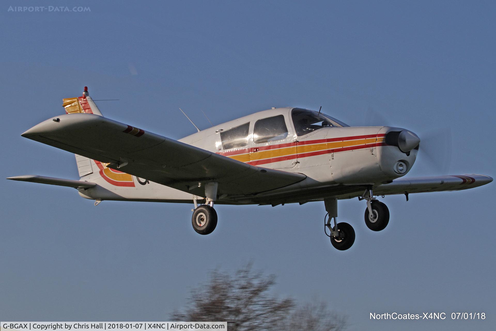 G-BGAX, 1973 Piper PA-28-140 Cherokee C/N 28-7325409, North Coates