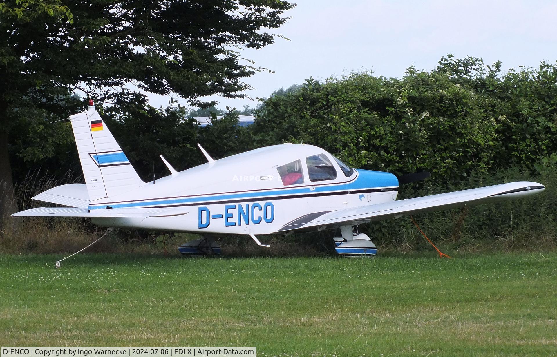 D-ENCO, 1971 Piper PA-28-140 Cherokee D C/N 28-7125097, Piper PA-28-140 Cherokee D at Wesel-Römerwardt airfield