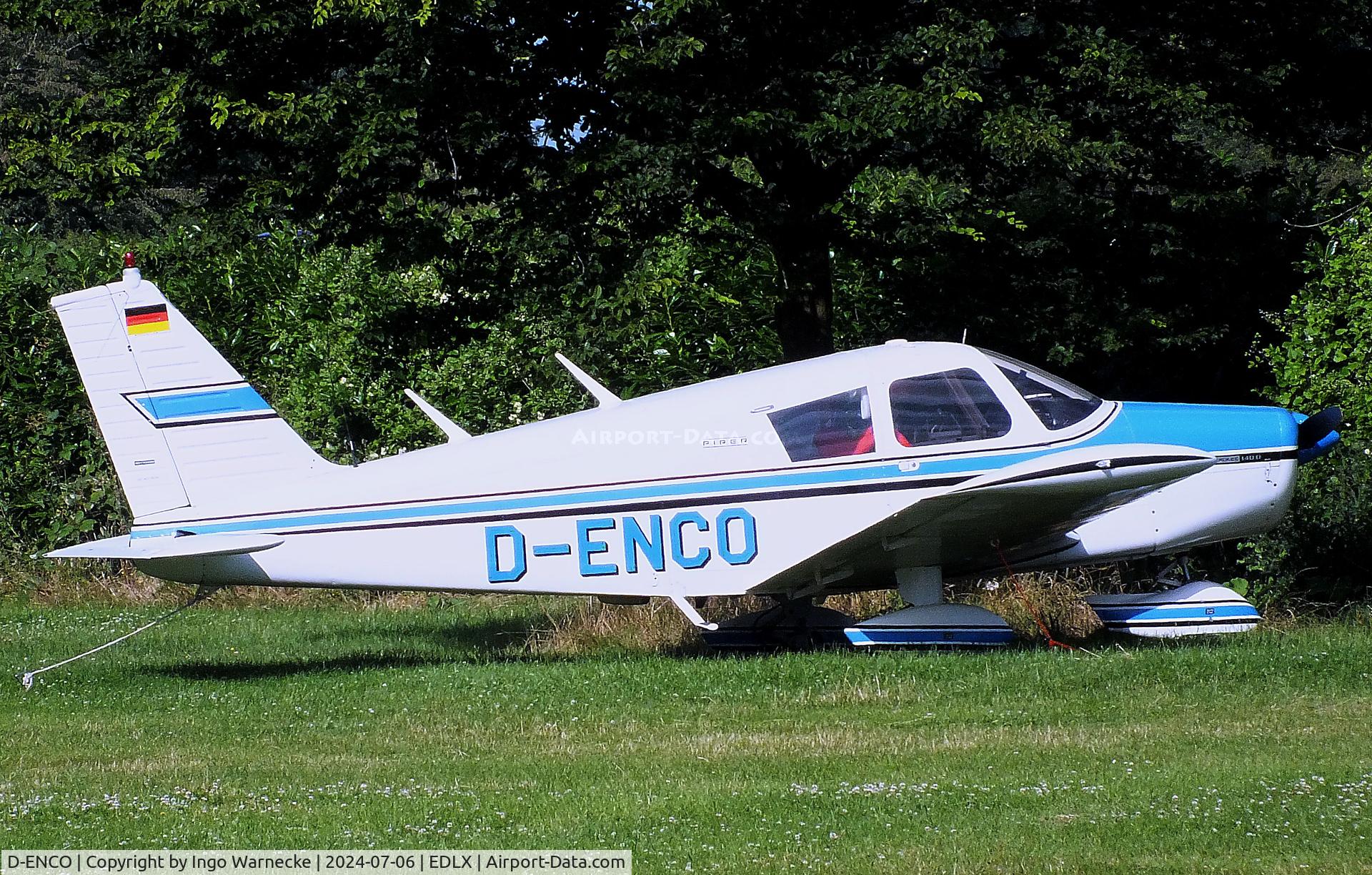 D-ENCO, 1971 Piper PA-28-140 Cherokee D C/N 28-7125097, Piper PA-28-140 Cherokee D at Wesel-Römerwardt airfield