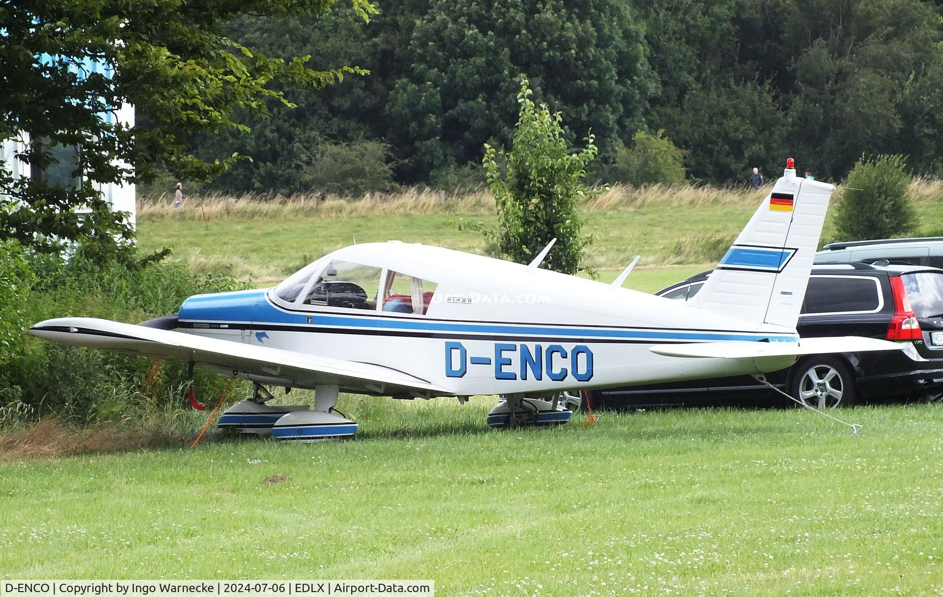 D-ENCO, 1971 Piper PA-28-140 Cherokee D C/N 28-7125097, Piper PA-28-140 Cherokee D at Wesel-Römerwardt airfield