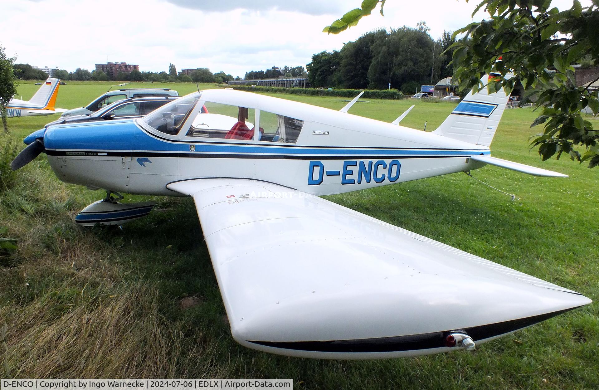 D-ENCO, 1971 Piper PA-28-140 Cherokee D C/N 28-7125097, Piper PA-28-140 Cherokee D at Wesel-Römerwardt airfield