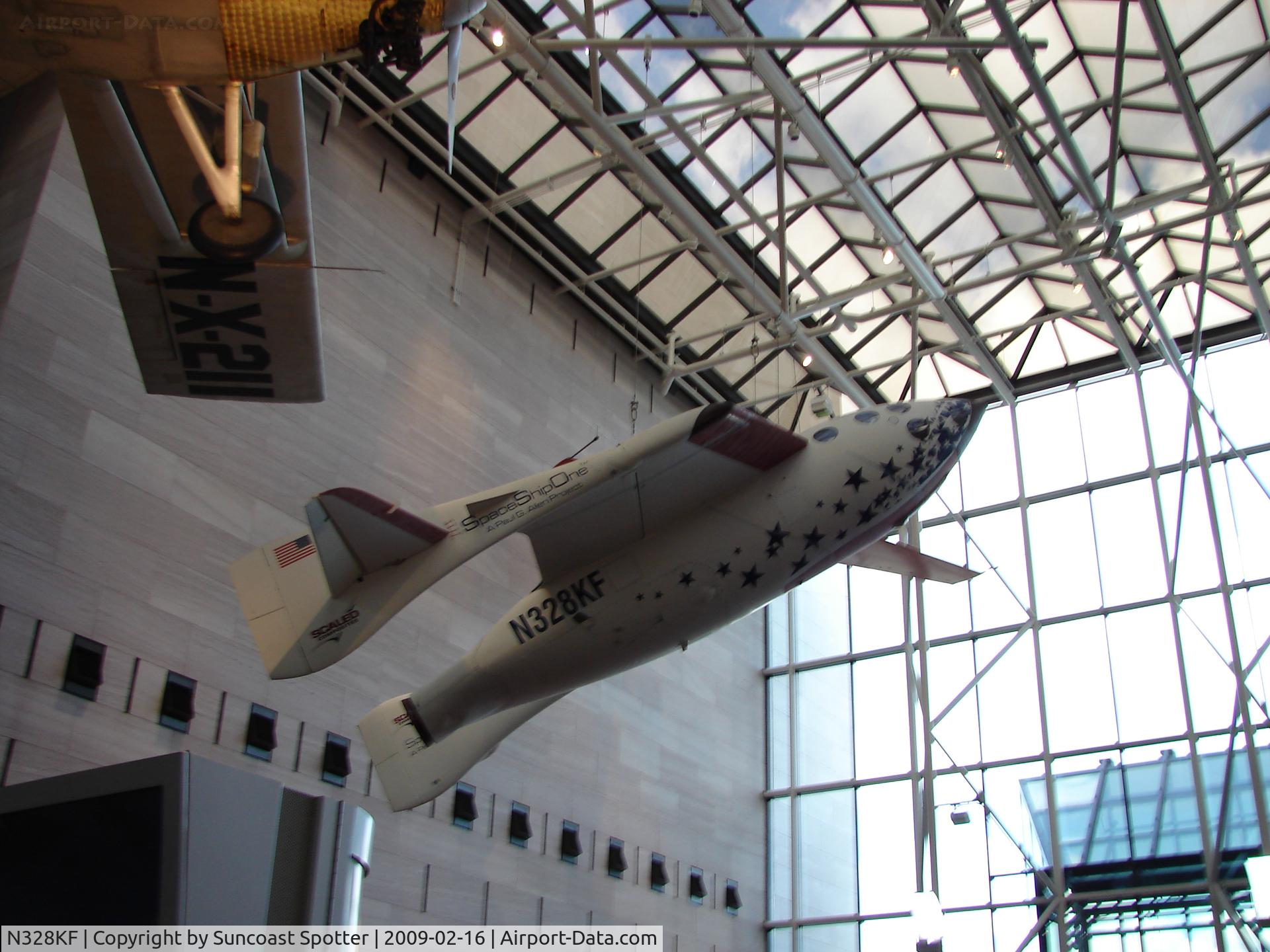 N328KF, 2003 Scaled Composites 316 C/N 001, SpaceShipOne on display at the National Air and Space Museum in Washington DC