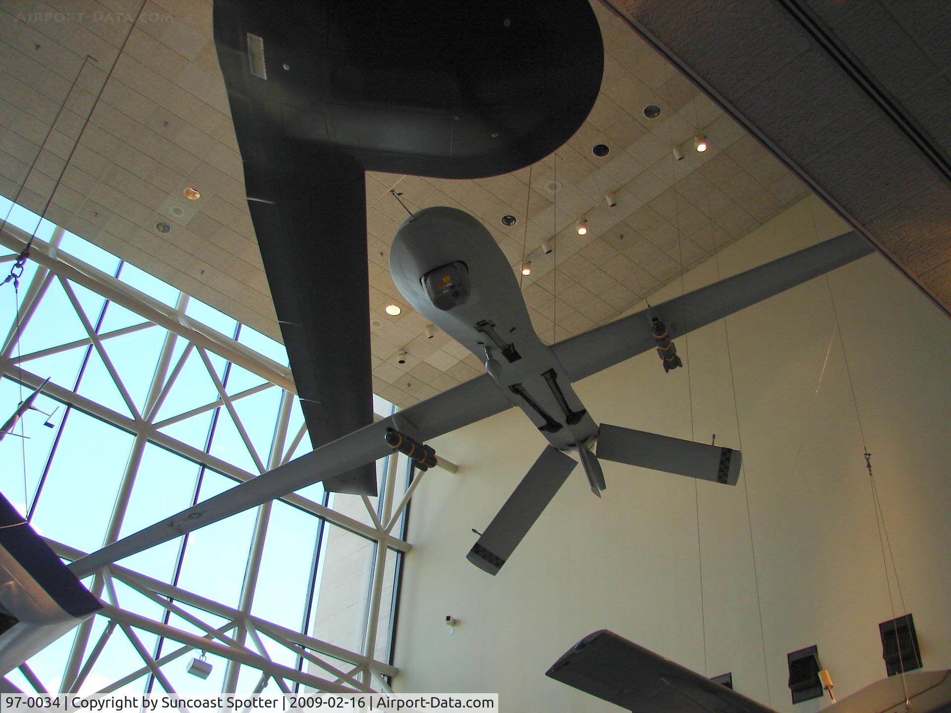 97-0034, 1997 Pioneer UAV RQ-2A C/N Not found 97-0034, General Atomics MQ-1L Predator on display at the National Air and Space Museum in Washington DC.