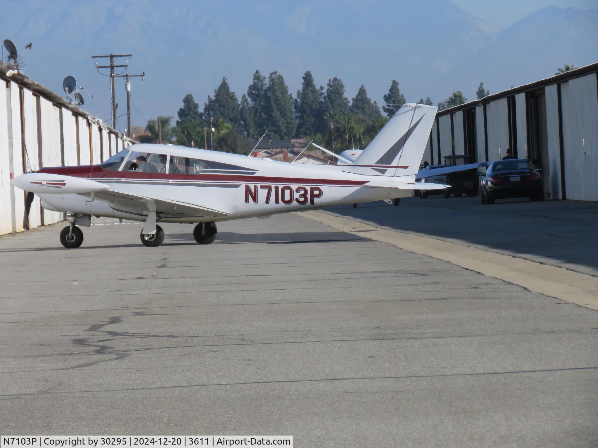 N7103P, 1960 Piper PA-24-250 Comanche C/N 24-2259, Parked