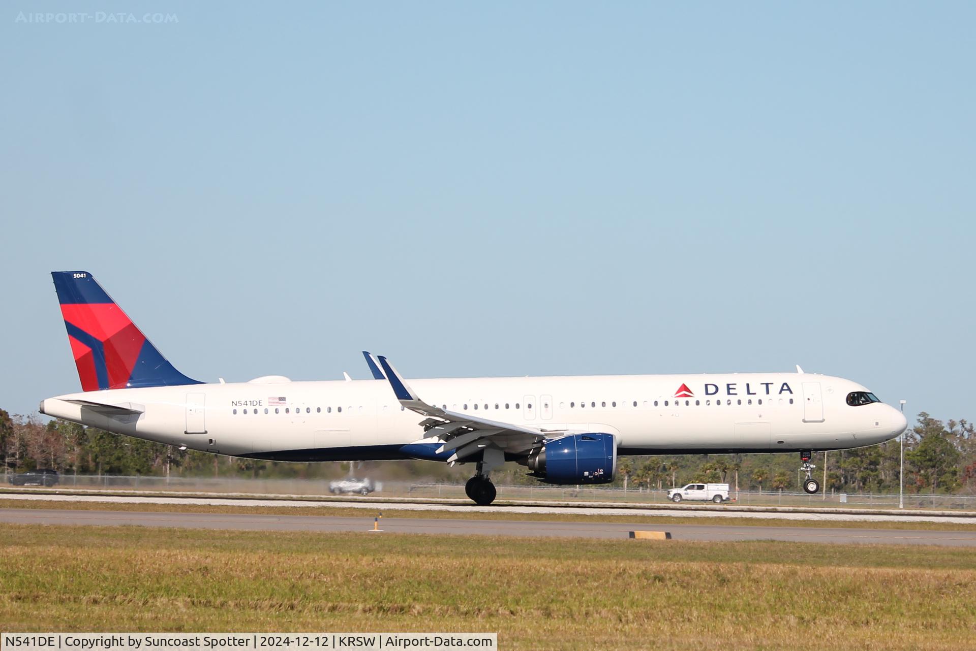 N541DE, 2023 Airbus A321-271NX C/N 11481, Delta Flight 2474 arrives on Runway 6 at Southwest Florida International Airport following flight from Boston-Logan International Airport