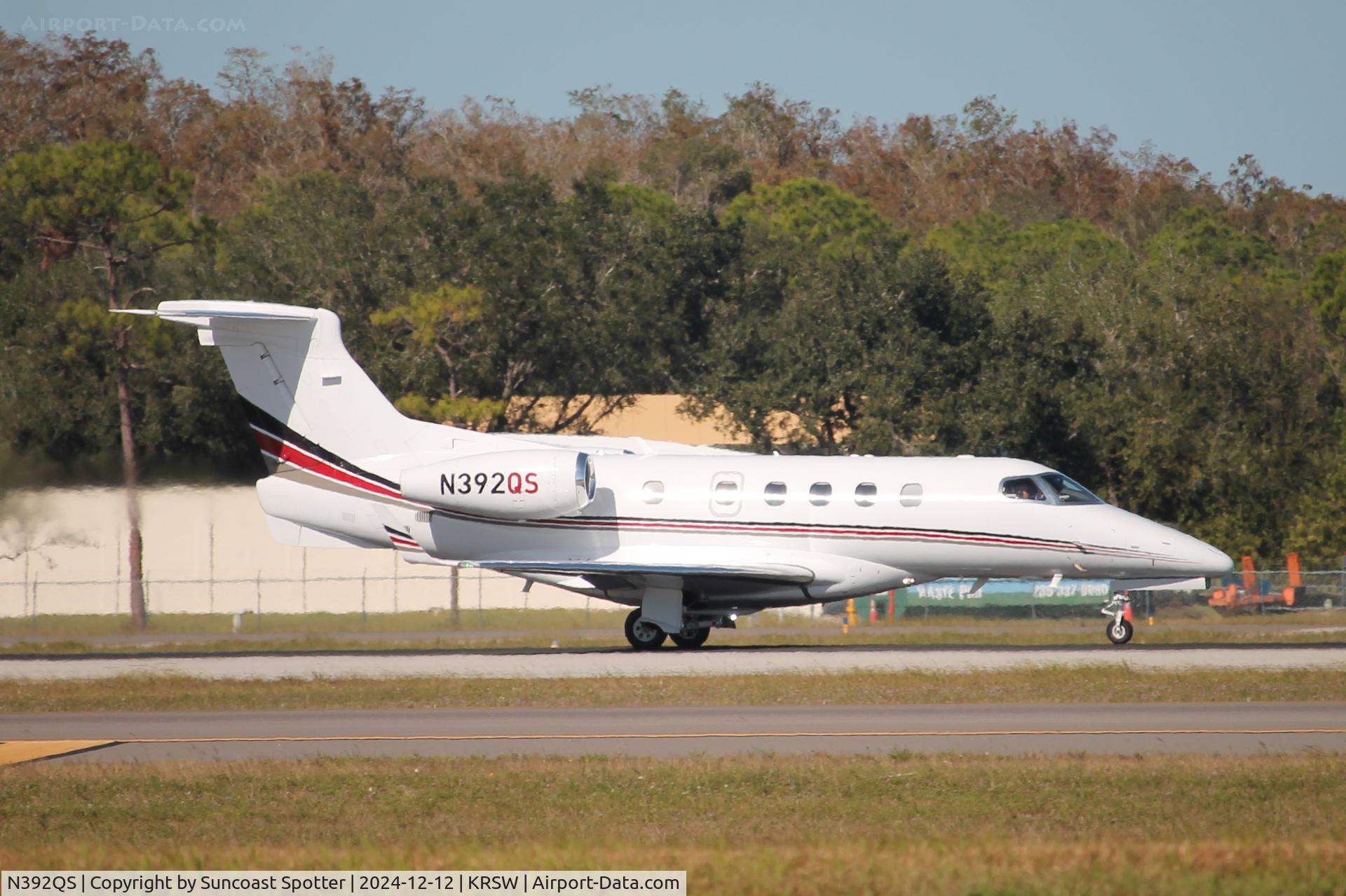 N392QS, 2016 Embraer EMB-505 Phenom 300 C/N 50500349, NetJets Flight 392 departs Runway 6 at Southwest Florida International Airport enroute to Blue Grass Airport