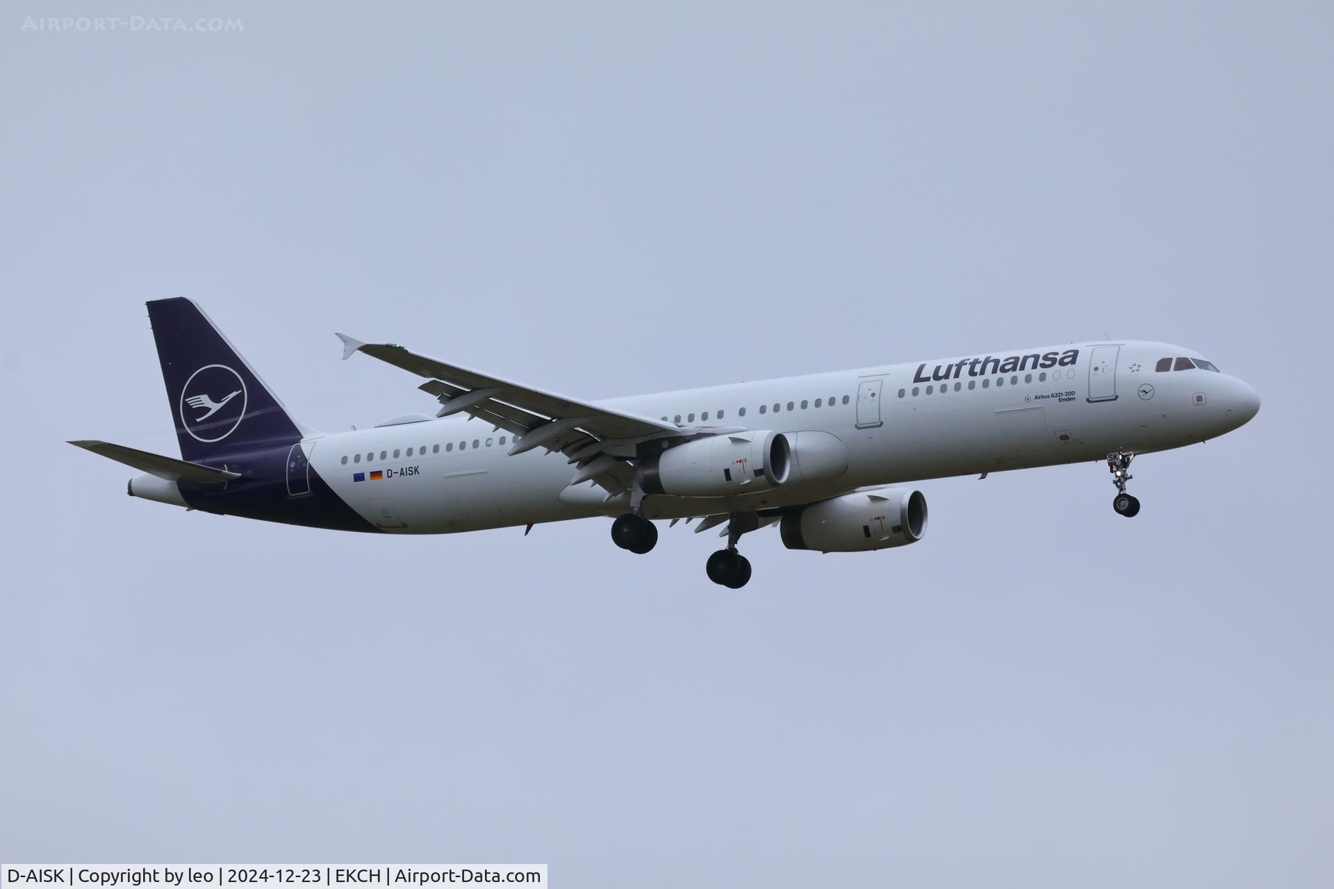 D-AISK, 2008 Airbus A321-231 C/N 3387, Copenhagen 23.12.2024