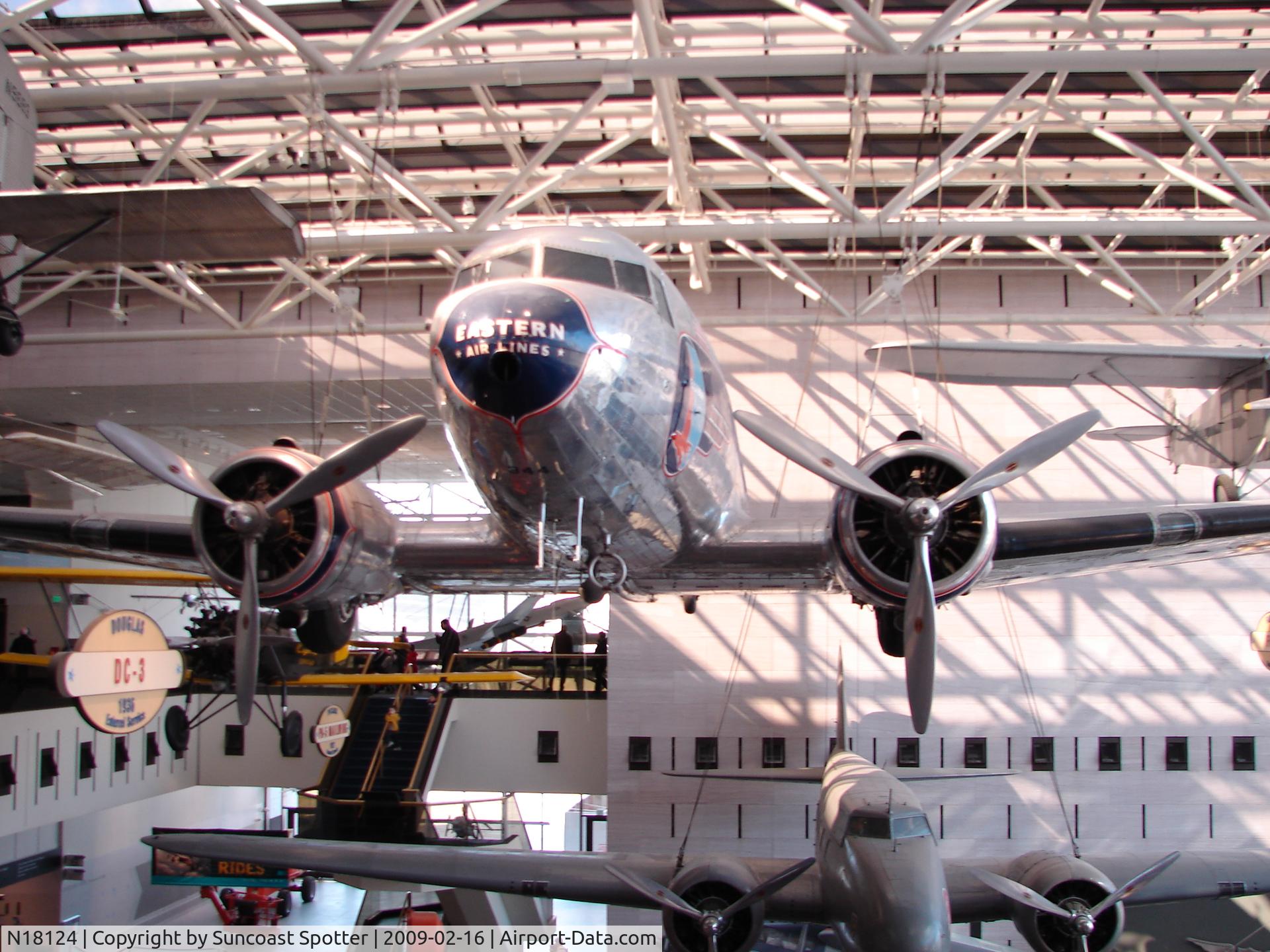N18124, 1937 Douglas DC-3-201 C/N 2000, Eastern Airlines DC-3 on display at the National Air and Space Museum on Washington DC.
