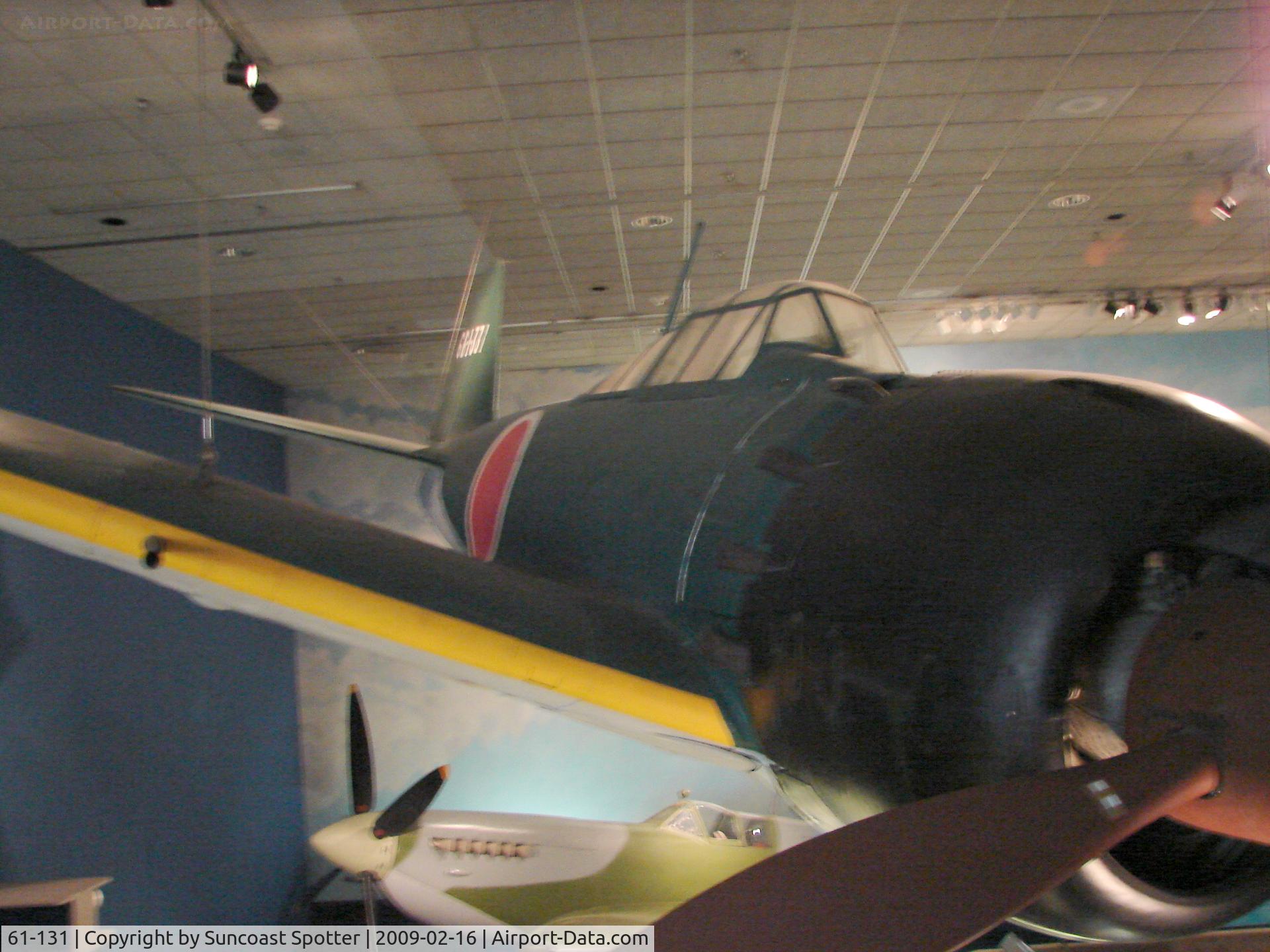 61-131, Mitsubishi A6M5 Zero C/N unknown, Imperial Japanese Navy Air Service Mitsubishi Zero on display at the National Air and Space Museum in Washington