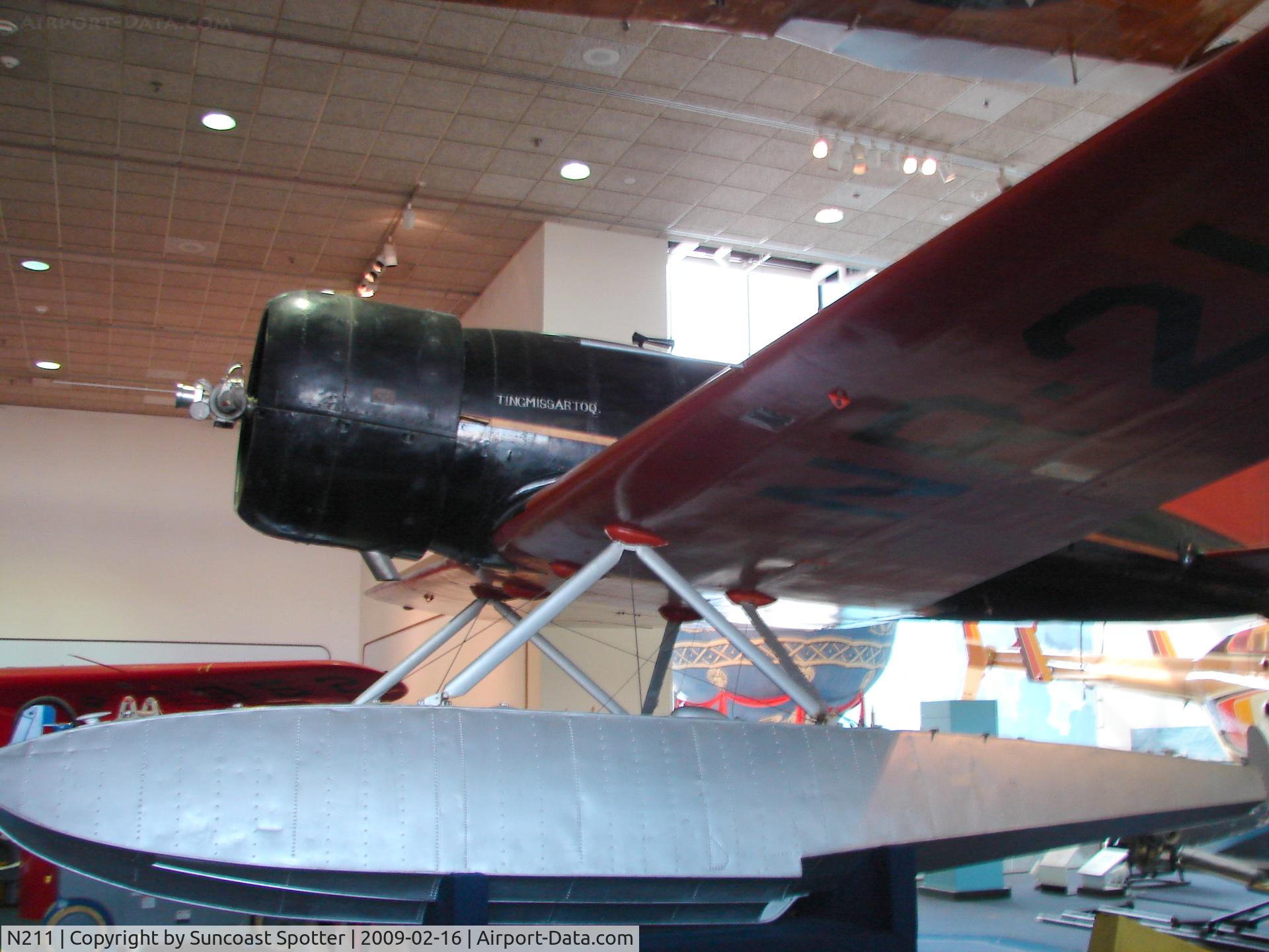 N211, 1935 Monocoupe D145 C/N D-125, Lockheed Model 8 Sirius on display at the National Air and Space Museum in Washington DC.