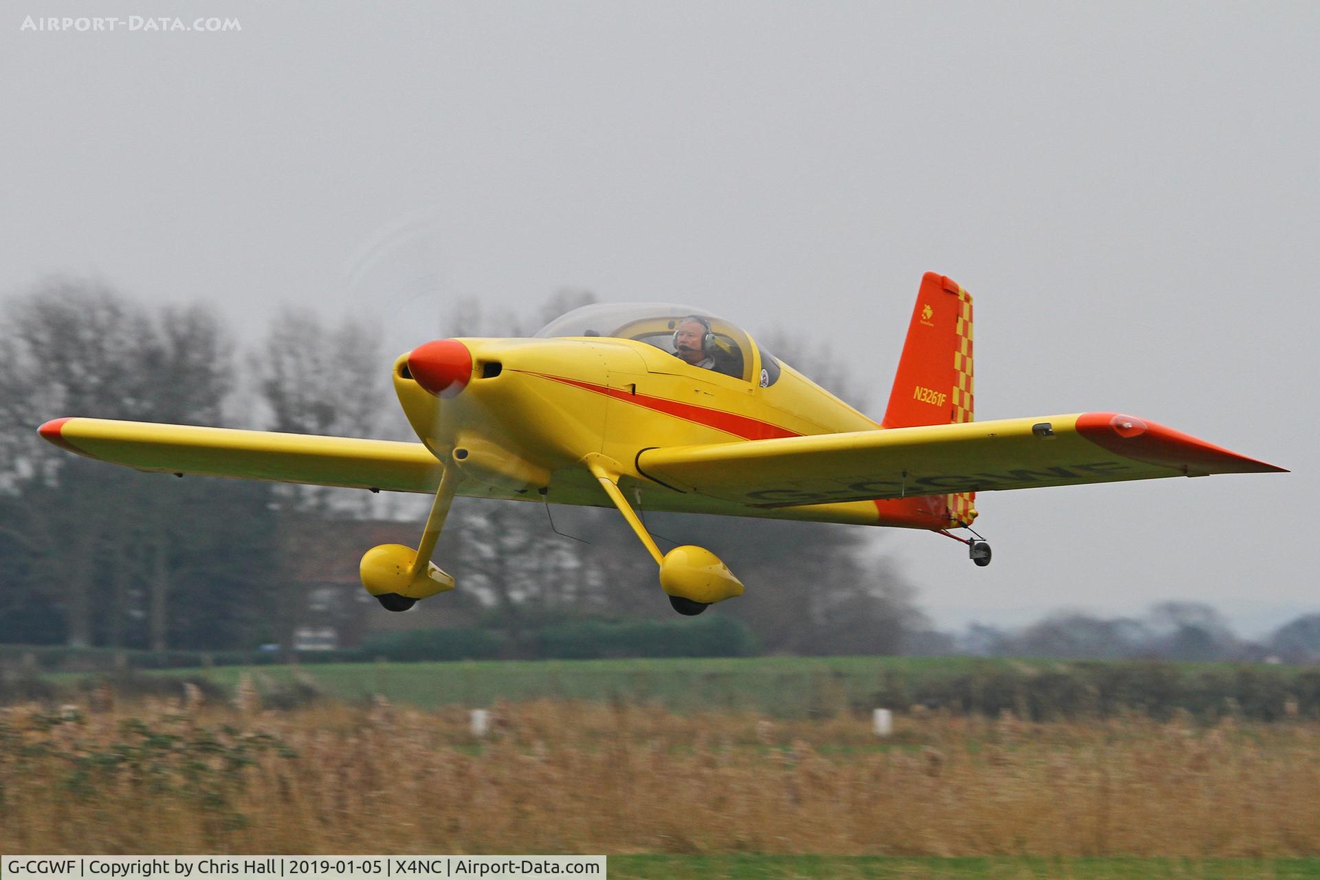 G-CGWF, 2008 Vans RV-7 C/N 70435, North Coates Brass Monkey fly in 05/01/19