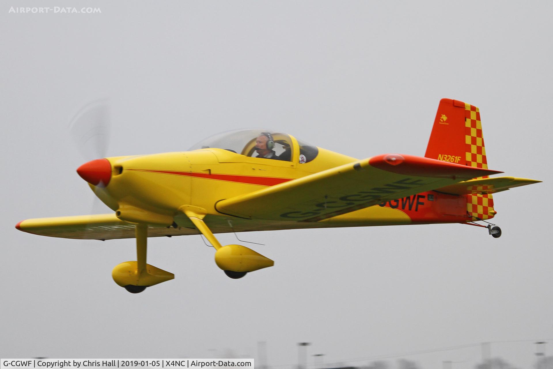 G-CGWF, 2008 Vans RV-7 C/N 70435, North Coates Brass Monkey fly in 05/01/19