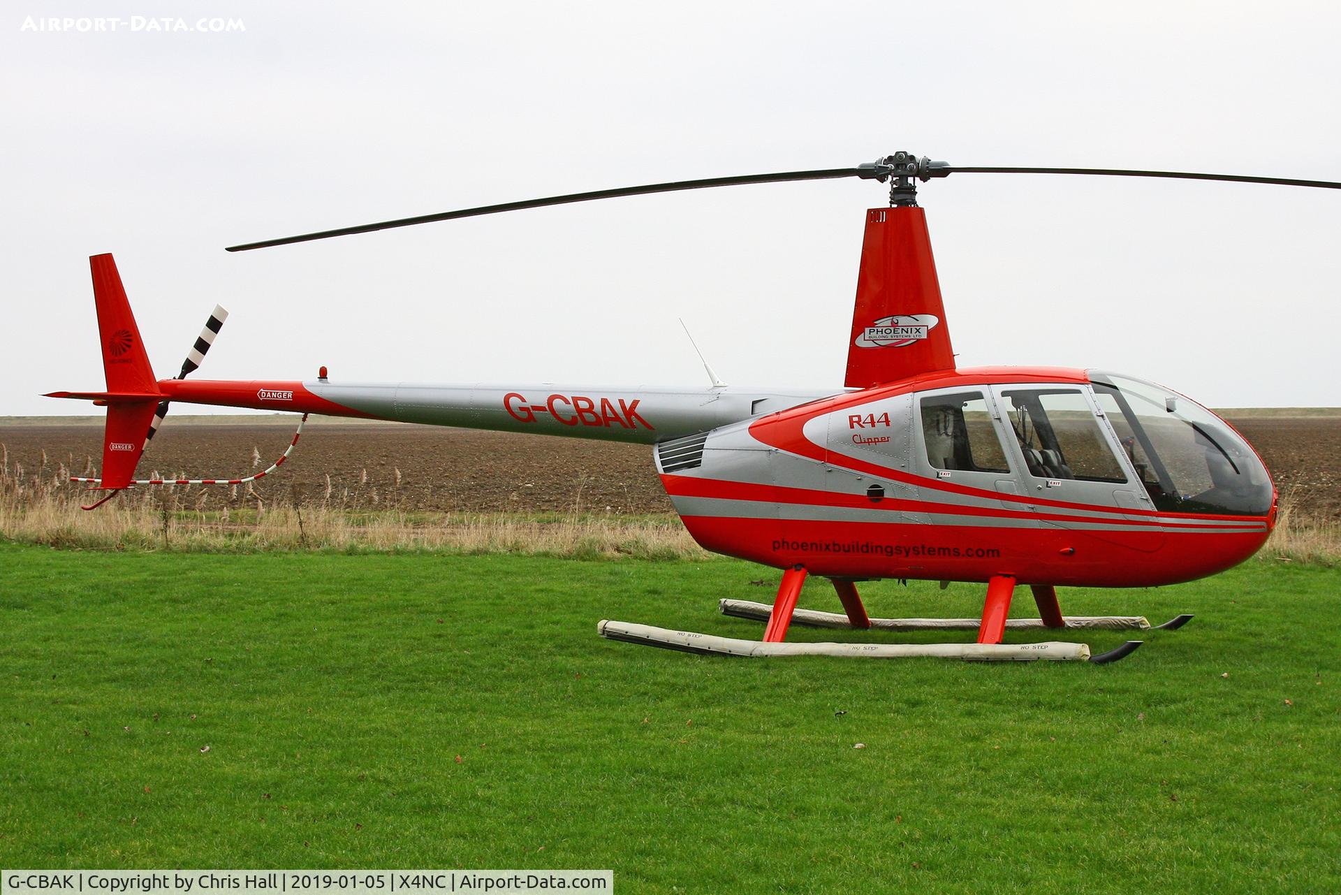 G-CBAK, 2001 Robinson R44 Clipper C/N 1089, North Coates Brass Monkey fly in 05/01/19