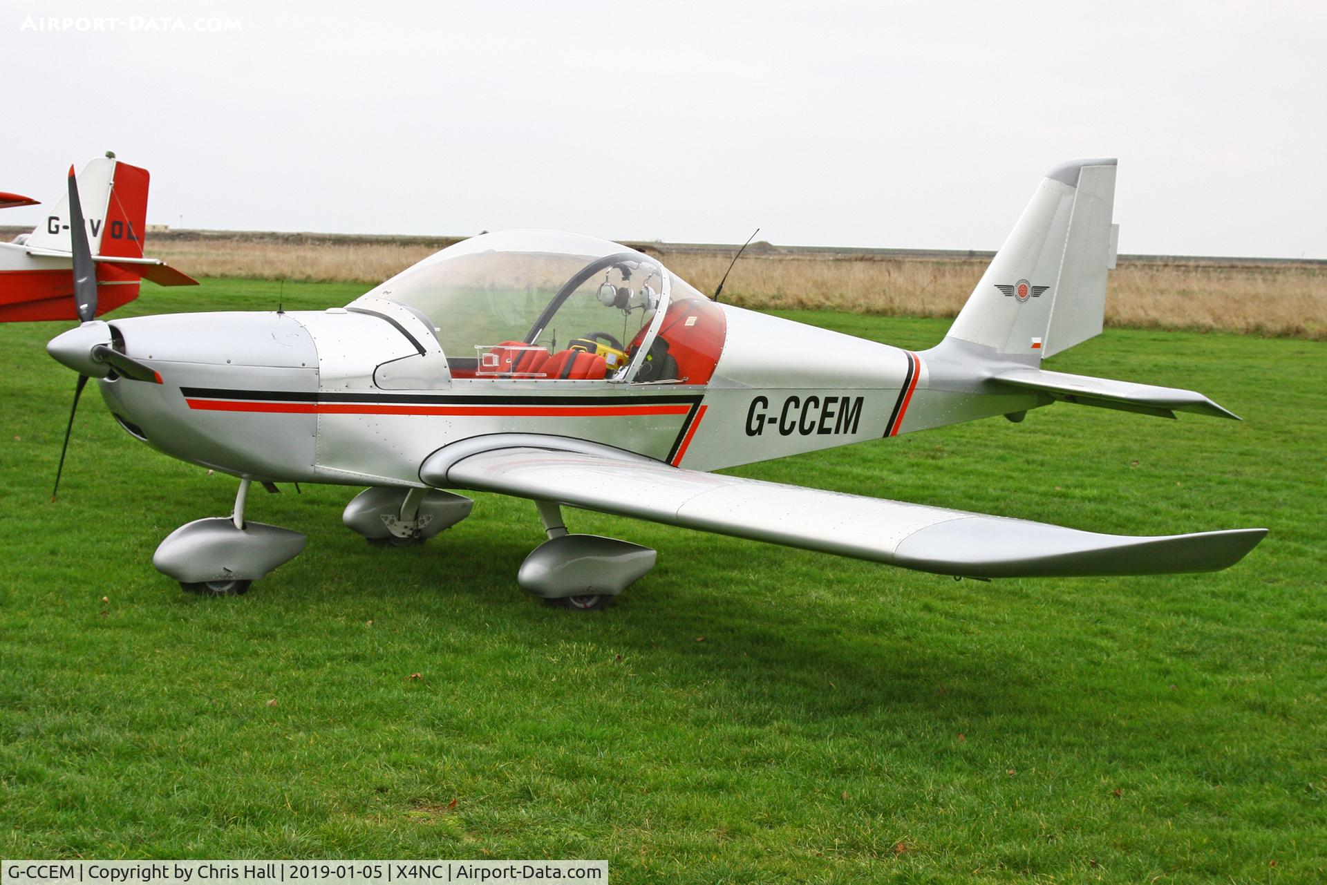 G-CCEM, 2003 Aerotechnik EV-97A Eurostar C/N PFA 315-13987, North Coates Brass Monkey fly in 05/01/19