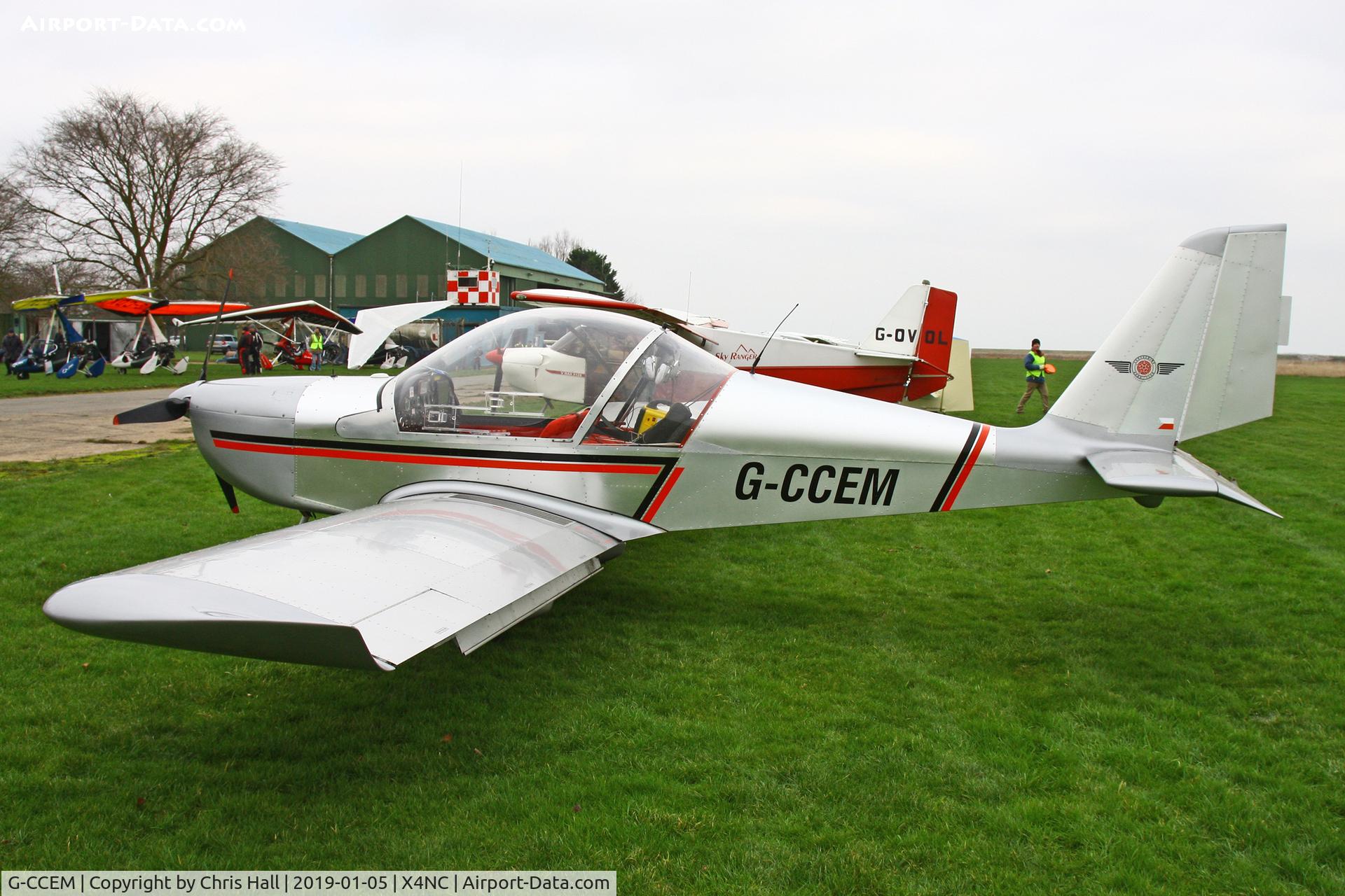 G-CCEM, 2003 Aerotechnik EV-97A Eurostar C/N PFA 315-13987, North Coates Brass Monkey fly in 05/01/19