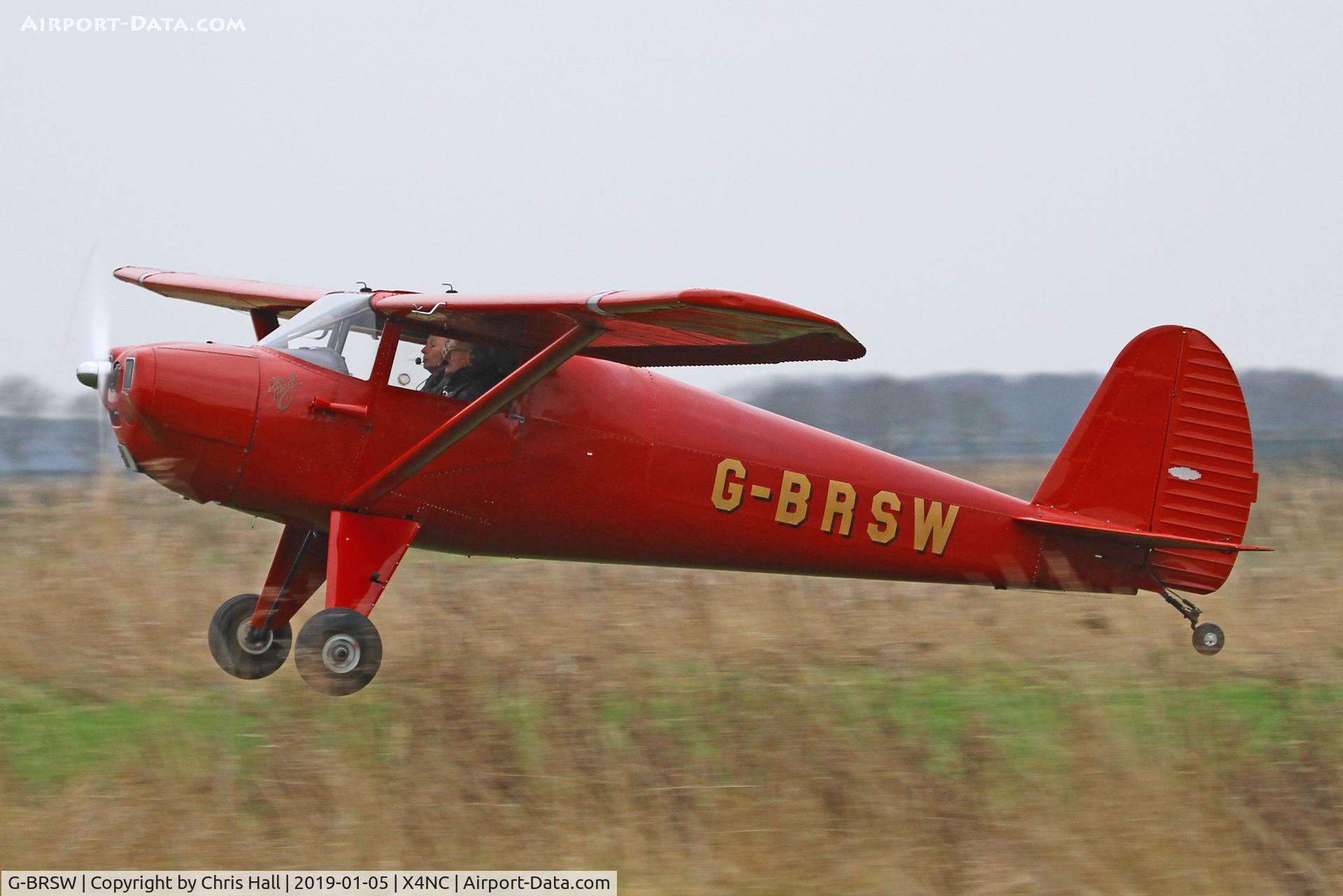 G-BRSW, 1946 Luscombe 8A C/N 3249, North Coates Brass Monkey fly in 05/01/19