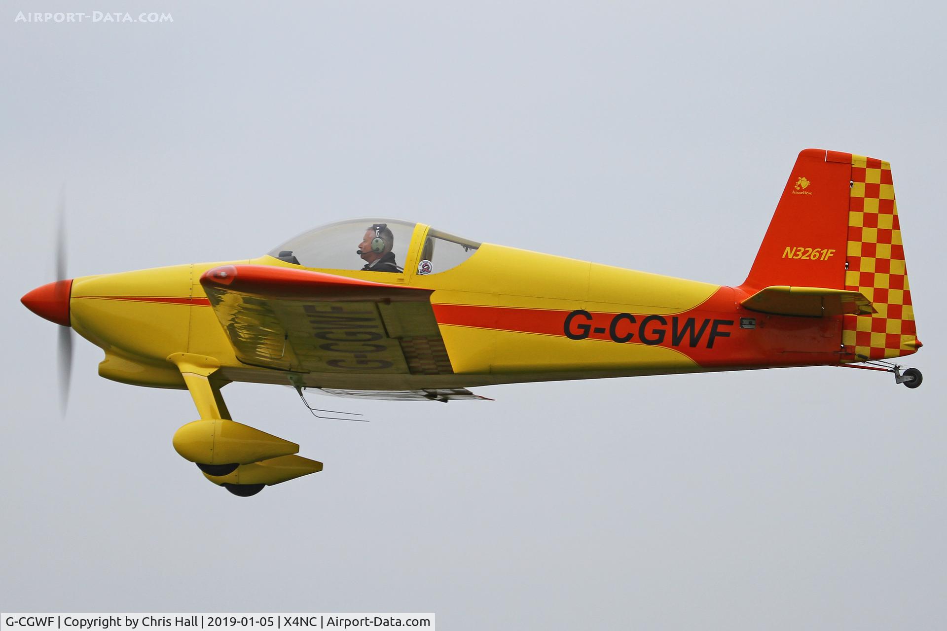 G-CGWF, 2008 Vans RV-7 C/N 70435, North Coates Brass Monkey fly in 05/01/19