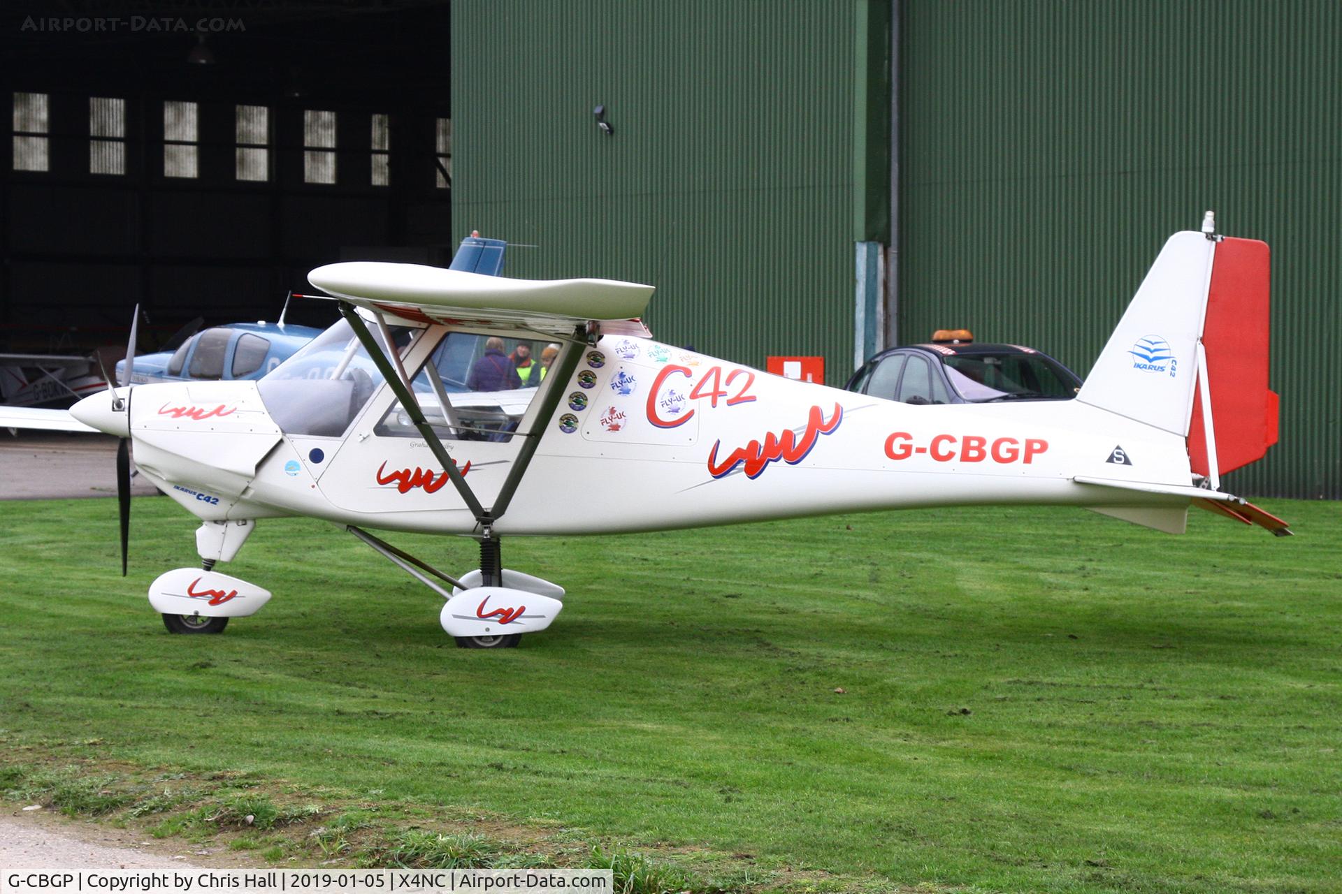 G-CBGP, 2001 Comco Ikarus C42 FB UK C/N PFA 322-13741, North Coates Brass Monkey fly in 05/01/19