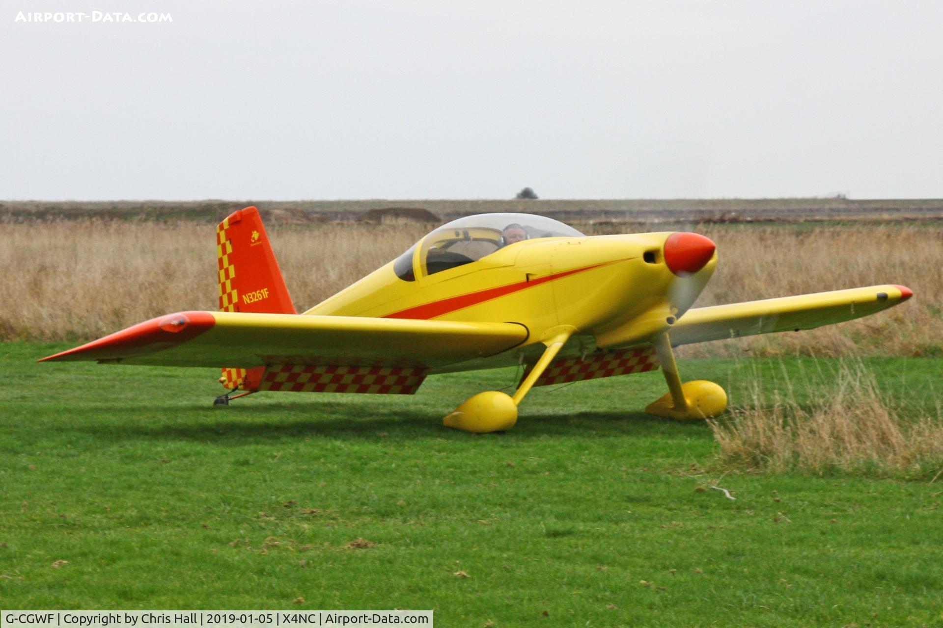 G-CGWF, 2008 Vans RV-7 C/N 70435, North Coates Brass Monkey fly in 05/01/19